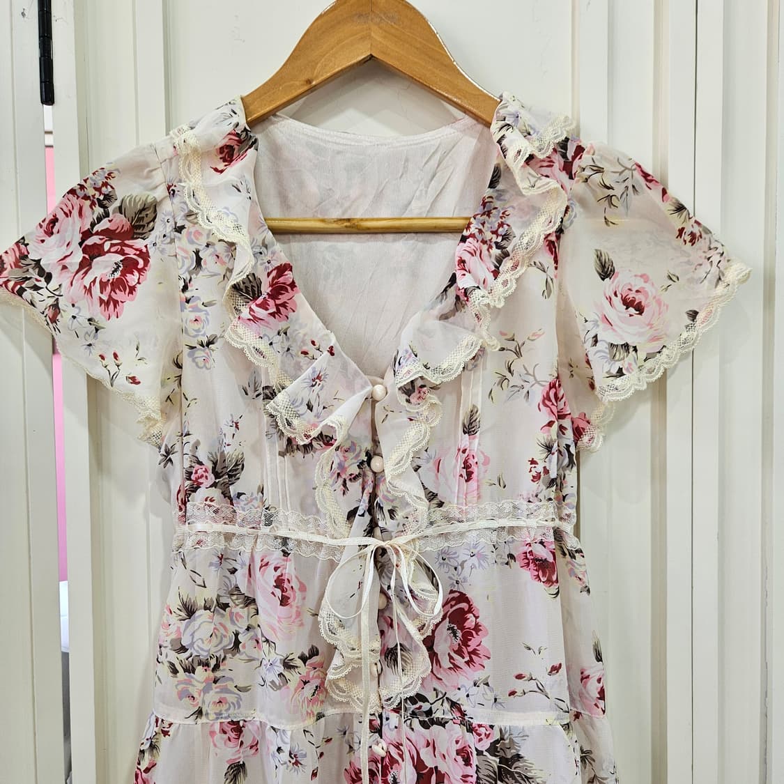 로즈 플라워 쉬폰 원피스 상품이미지2