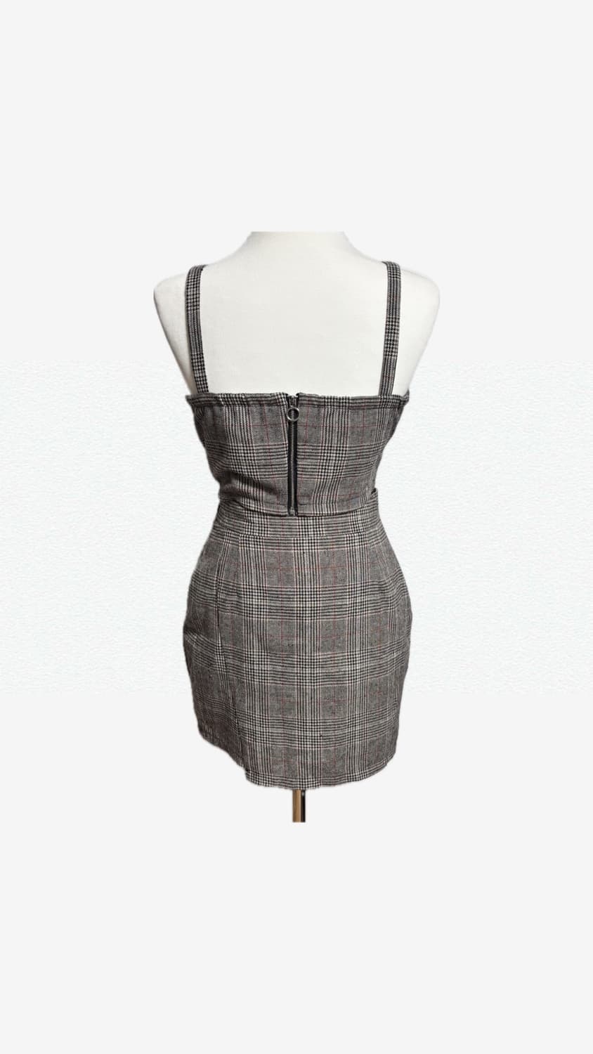 믹스엑스믹스 하트클럽 체크 투피스 셋업 상품이미지2