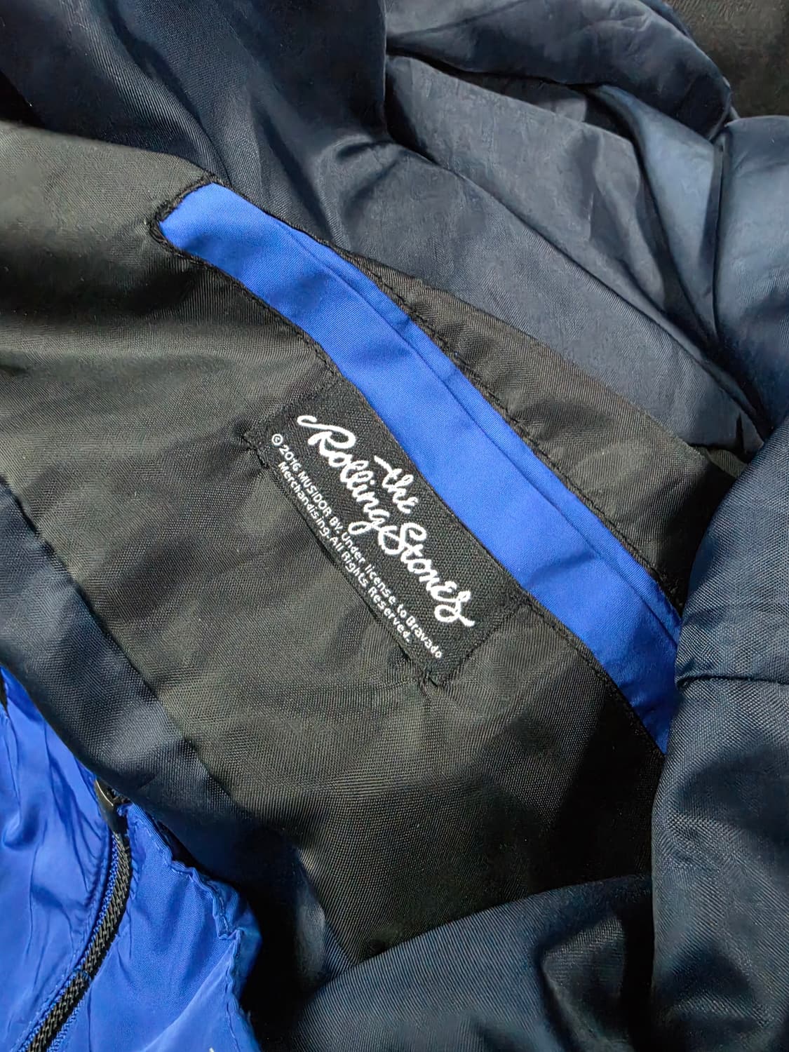 자라 X 롤링스톤즈 블루 봄버 자켓 스카쟌 상품이미지7