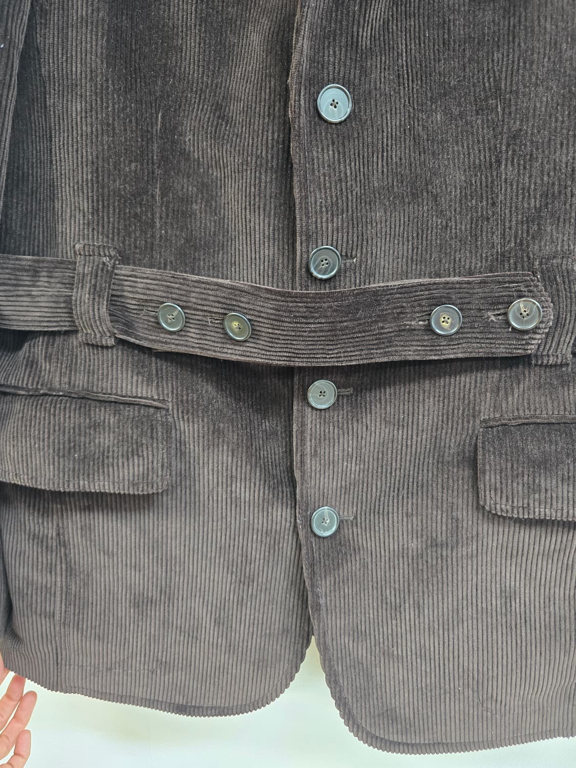 파쏘나블 매장정품 멋스러운 허리벨티드 코듀로이 블레이져 상품이미지6