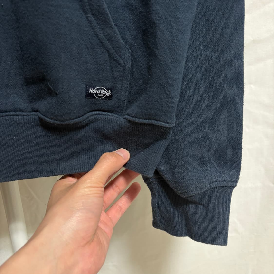 하드락 카페 올란도 아플리케 빈티지 후드티 / 네이비, M 상품이미지6