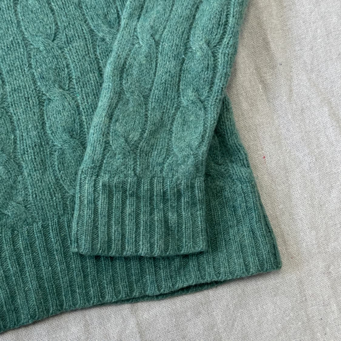 폴로랄프로렌 우먼 캐시미어 그린 케이블 니트 S 상품이미지3