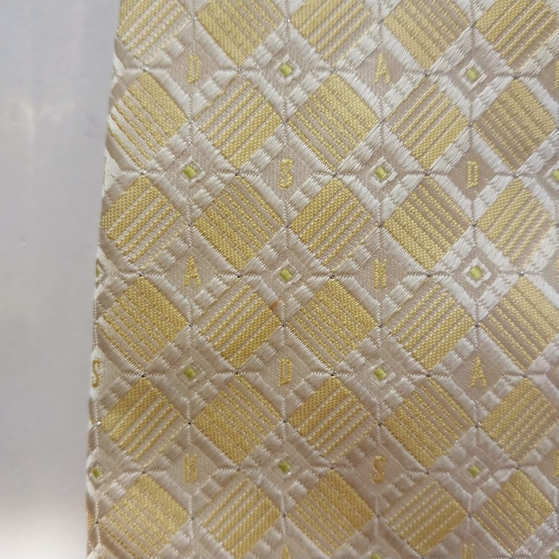 DAKS 닥스 실크 레몬 체크 패턴 넥타이 9cm A등급 K2371
 상품이미지9