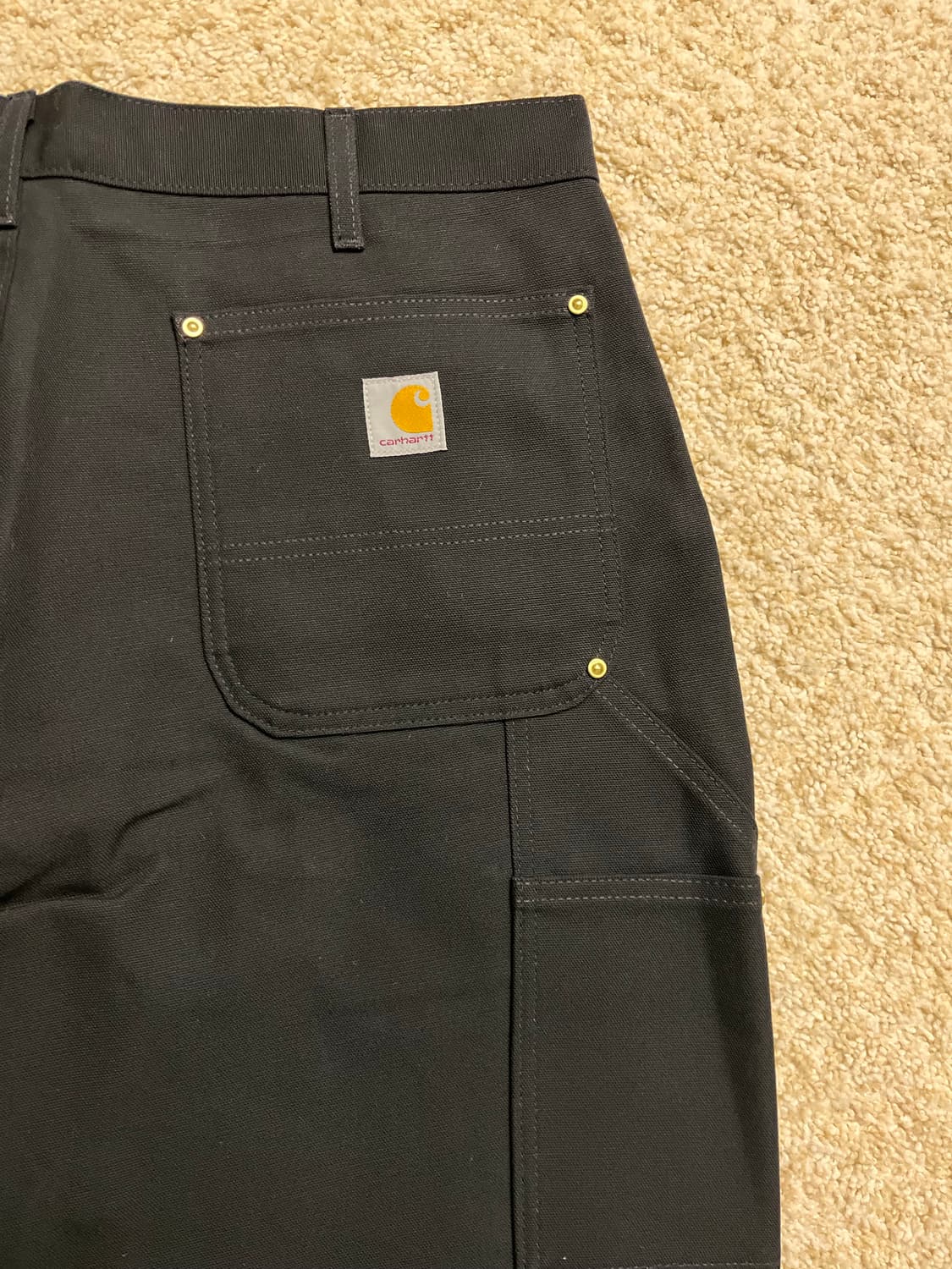 [새상품] 칼하트 B01 루즈핏 더블니 워크 팬츠 블랙 38x28 상품이미지7