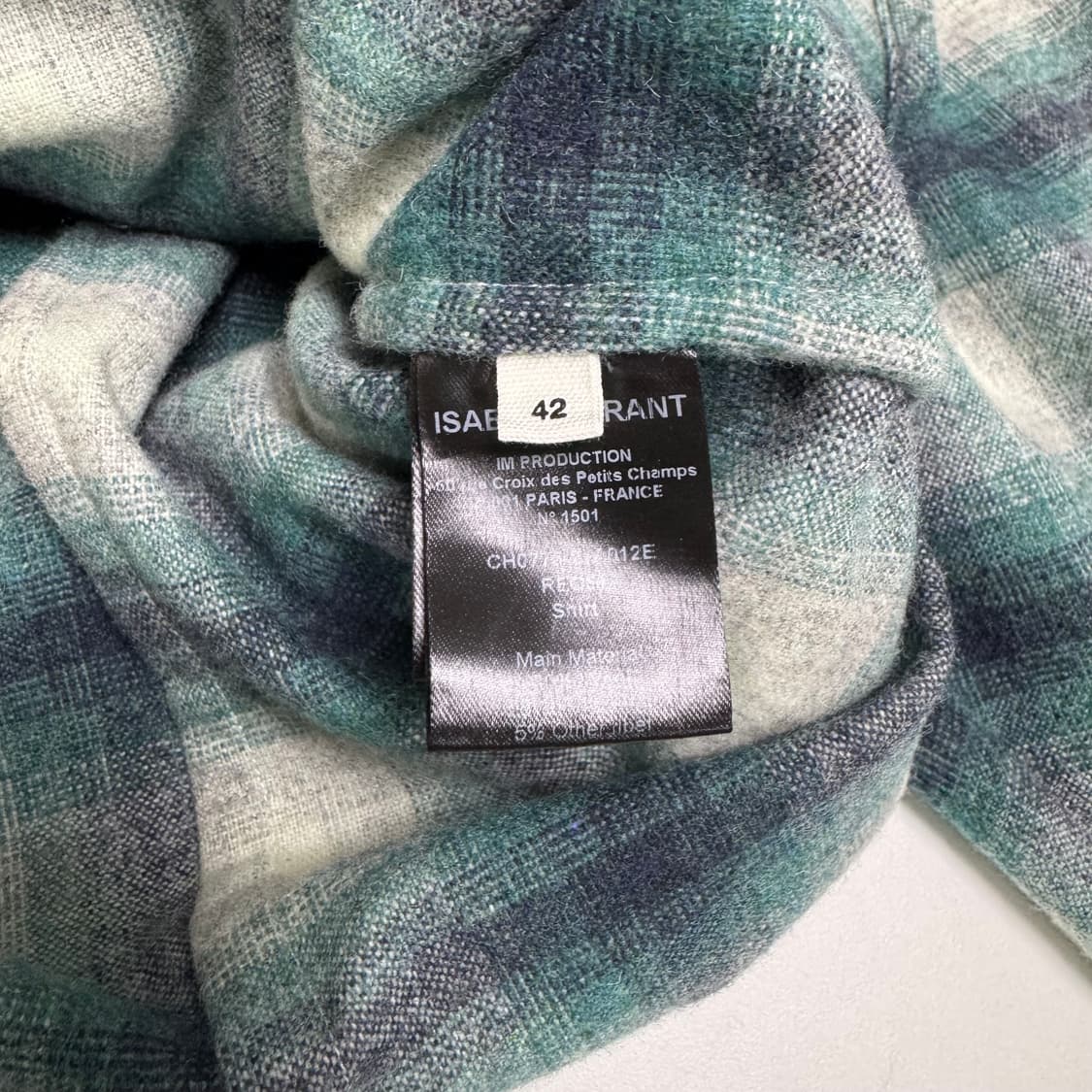 (W)이자벨마랑 에뚜왈 체크 셔츠 42 상품이미지5