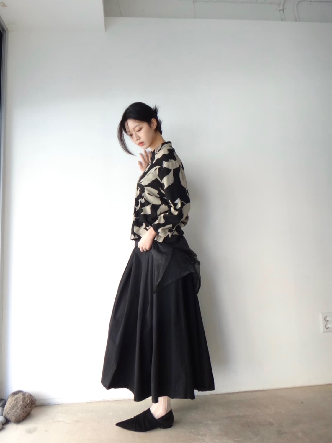 Flower leaf glittery top 상품이미지7