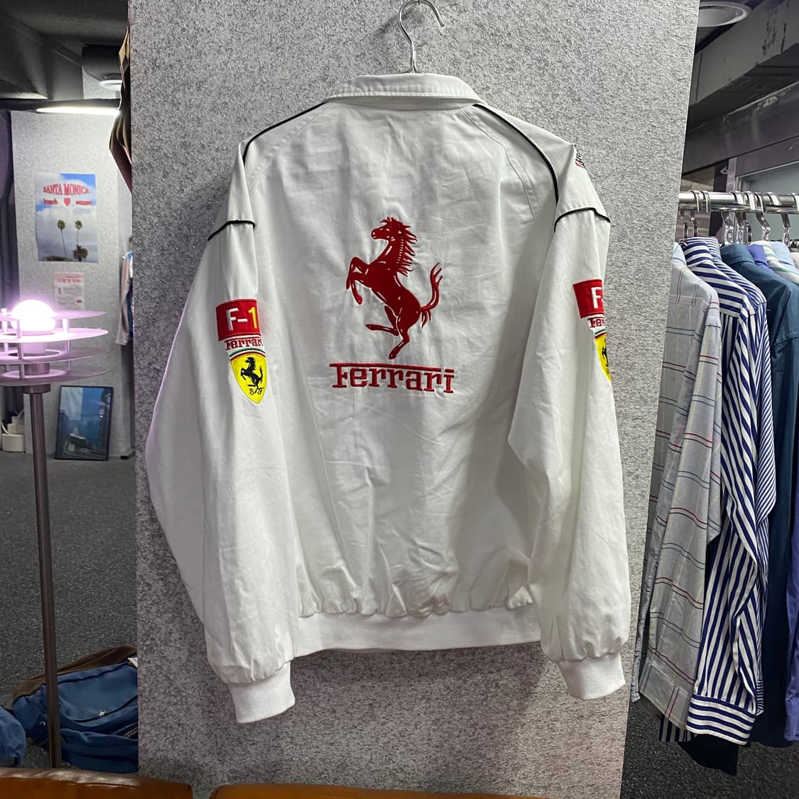 빈티지 페라리 f-1 배색 화이트 자켓 B4655 상품이미지4