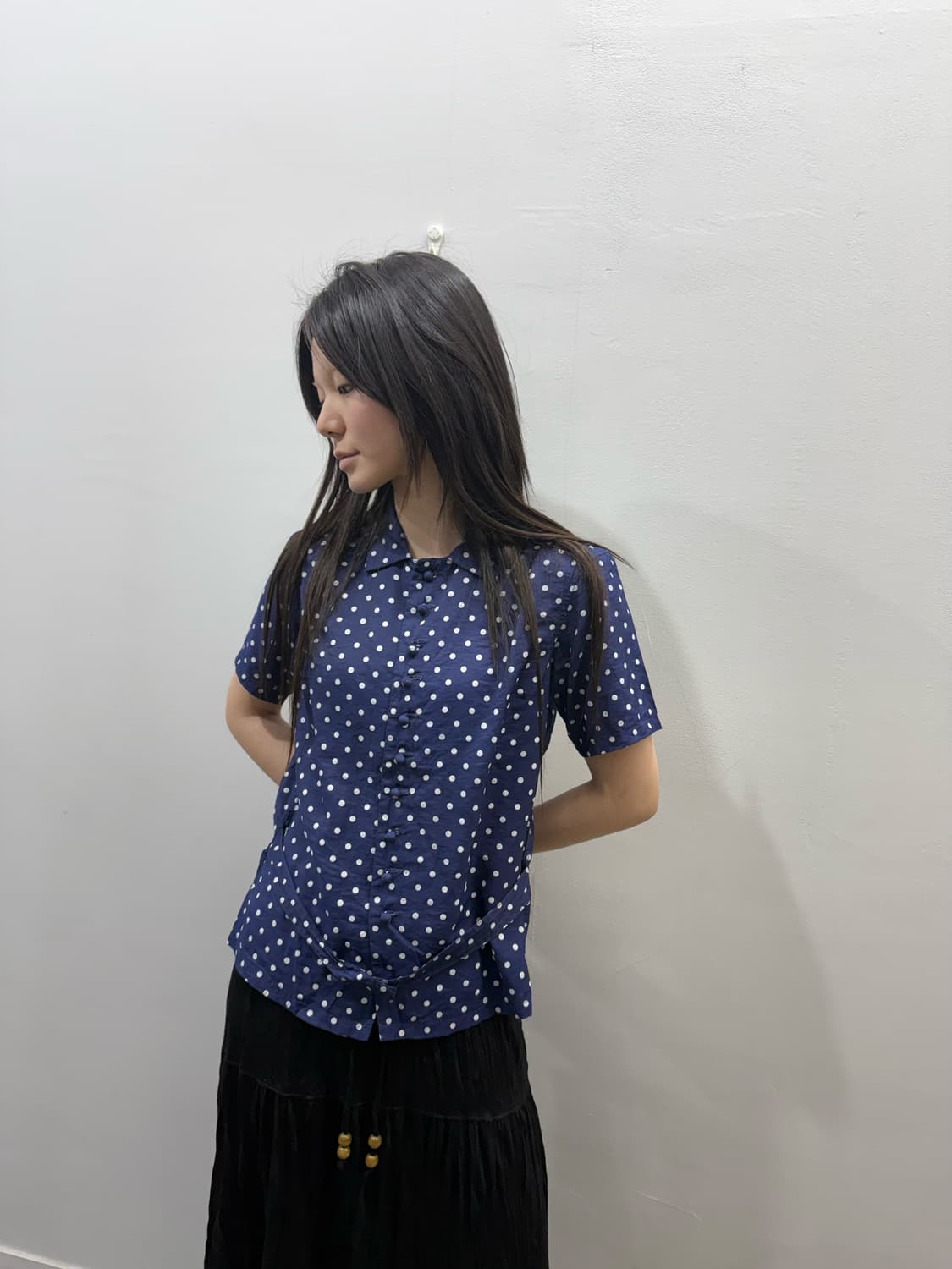 올드 캐피탈 도트 블라우스 상품이미지2