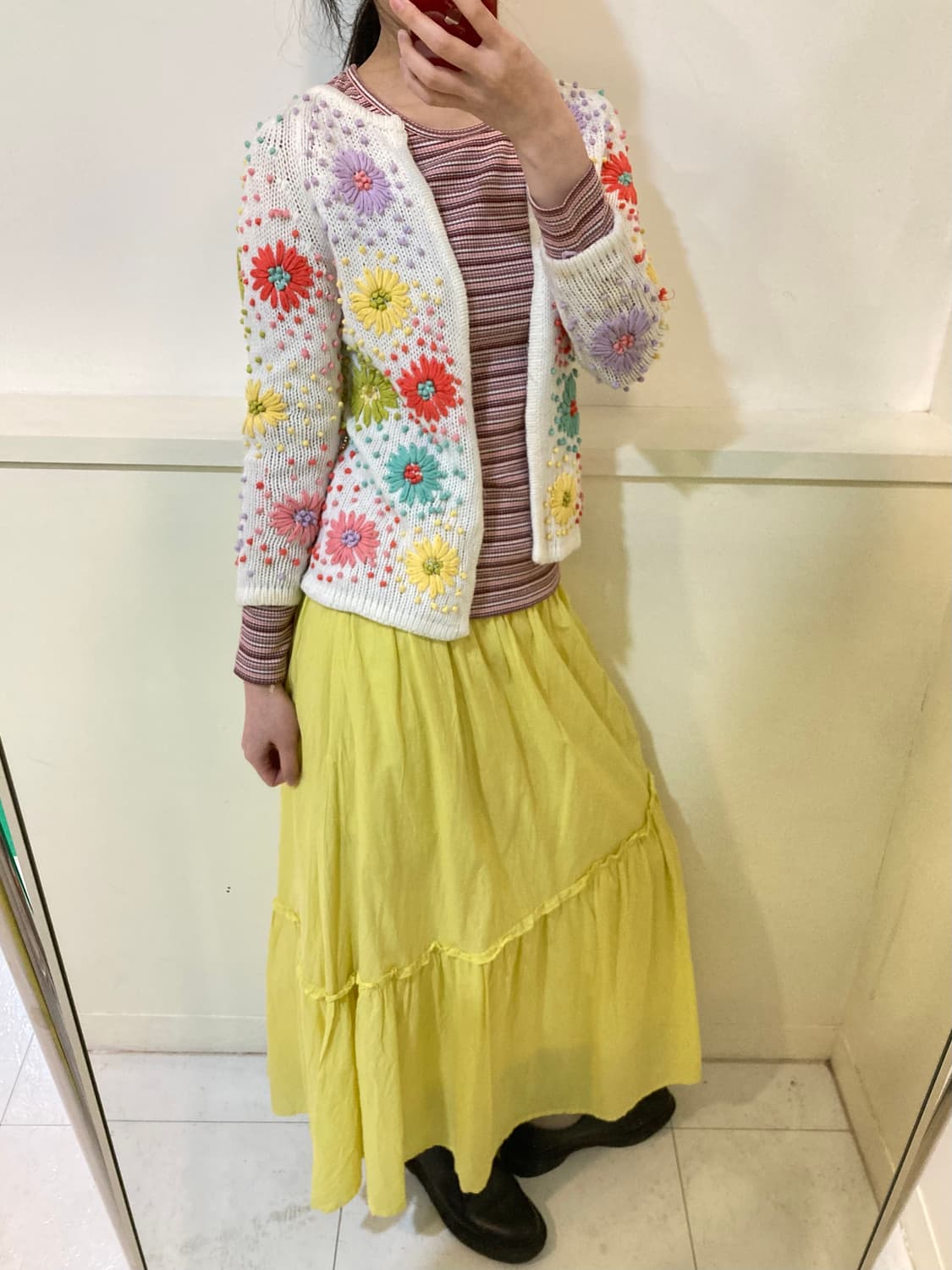 handmade 플라워 뜨개 가디건 상품이미지10