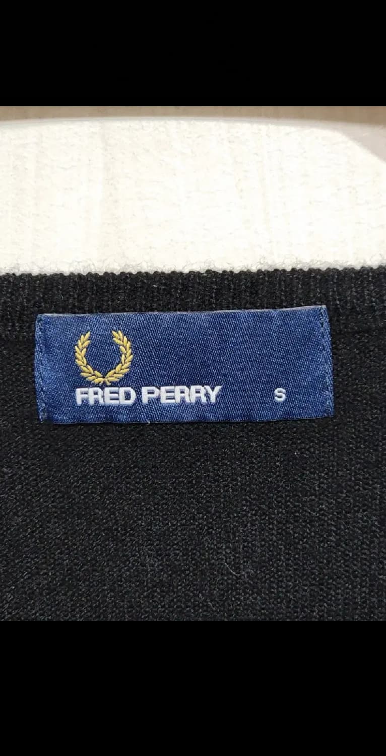 (M) 프레드페리 니트 아가일 브이넥 울스웨터  상품이미지3