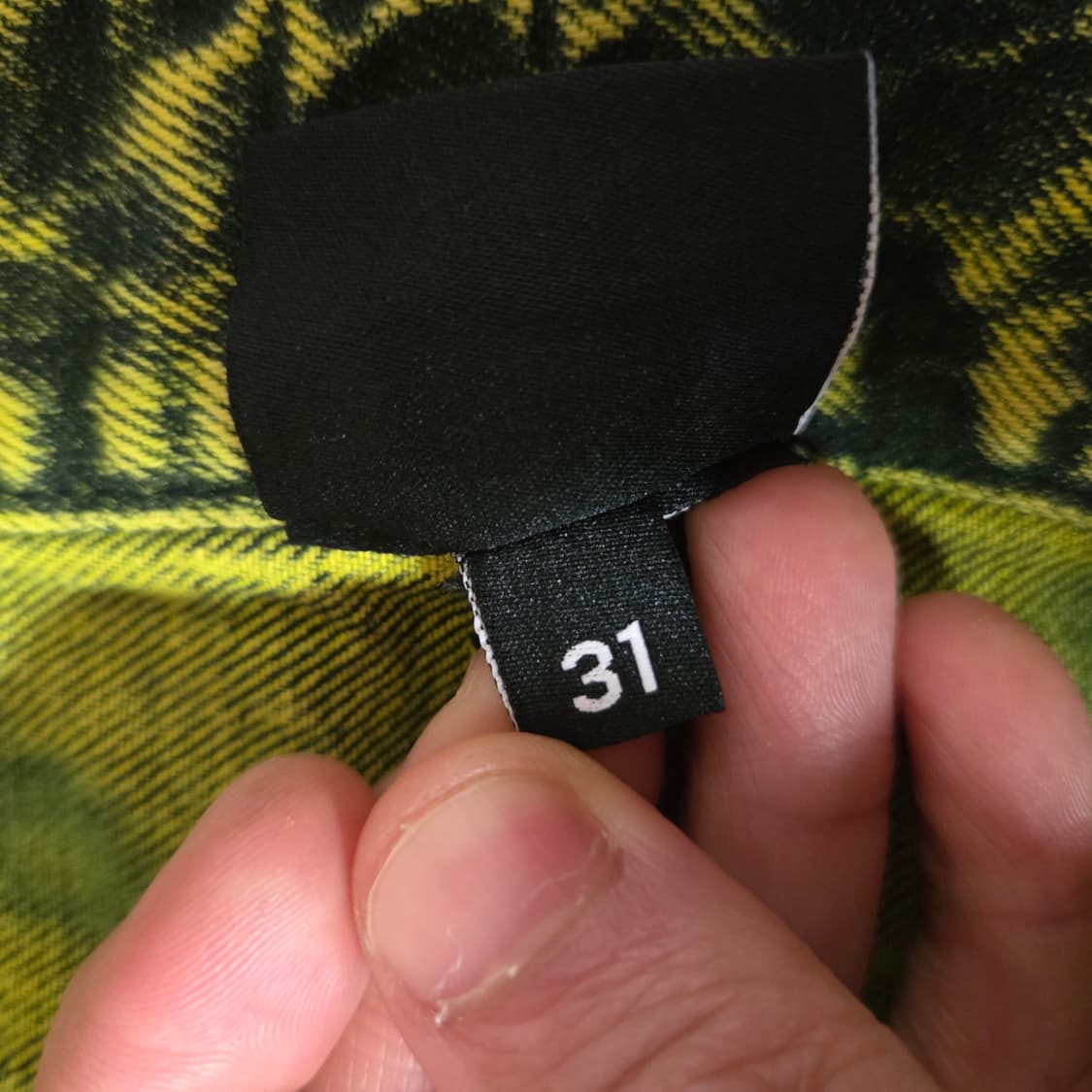 SR STUDIO LACA 테이퍼드 그린 핸드다이드 데님 팬츠 31 상품이미지6