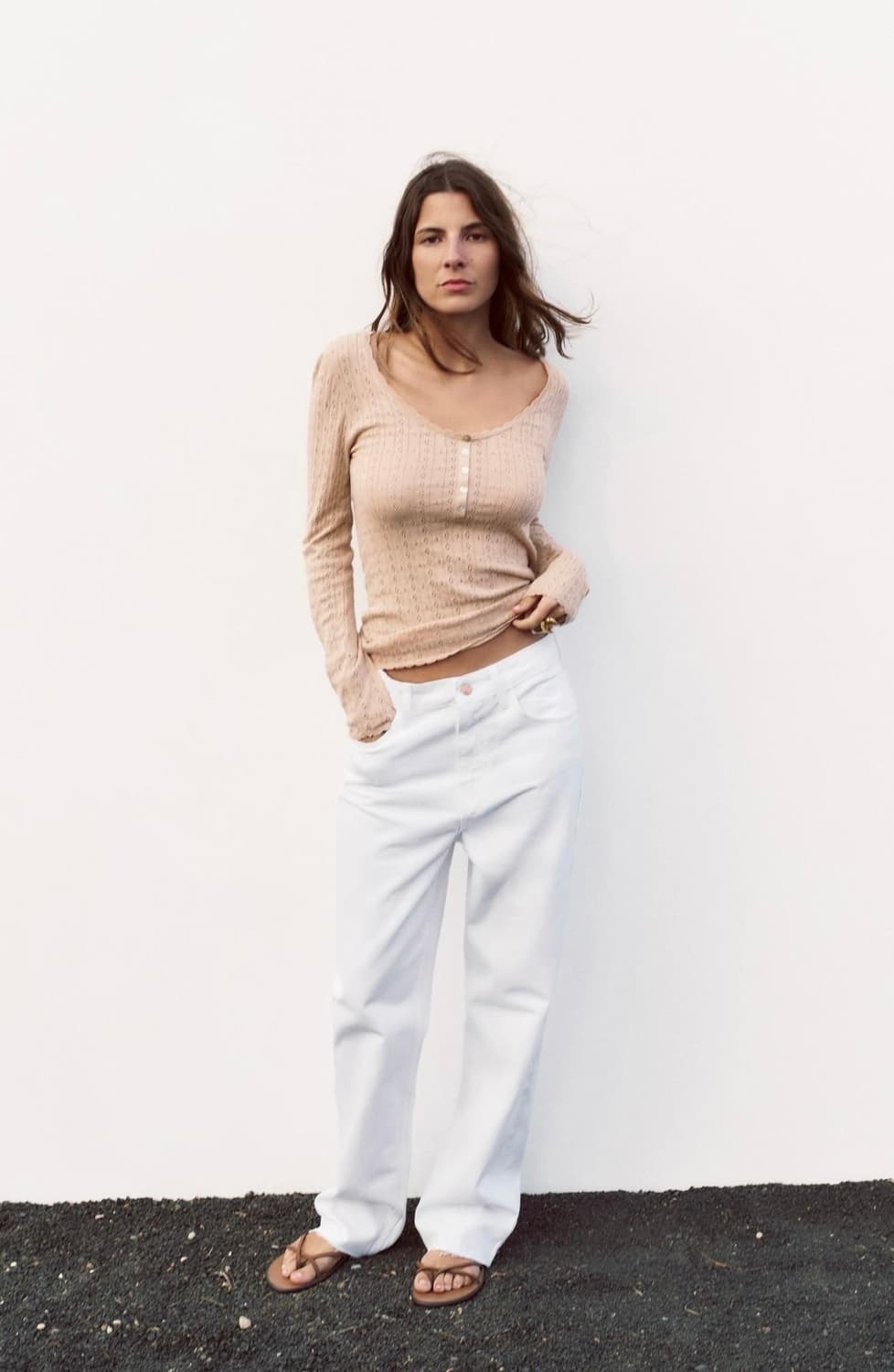 ZARA 자라 아일렛 포인텔 티셔츠, 자라 아일렛 티셔츠 상품이미지4