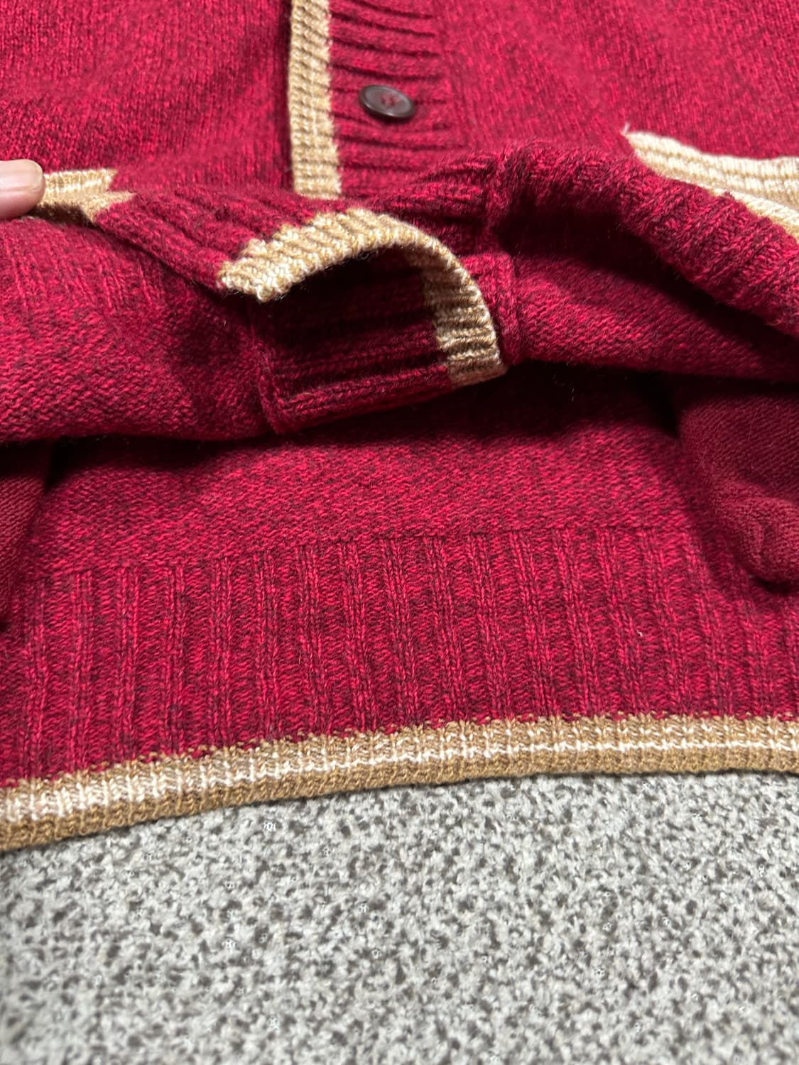 DIESEL TRICOT 카디건 버건디 M 상품이미지8