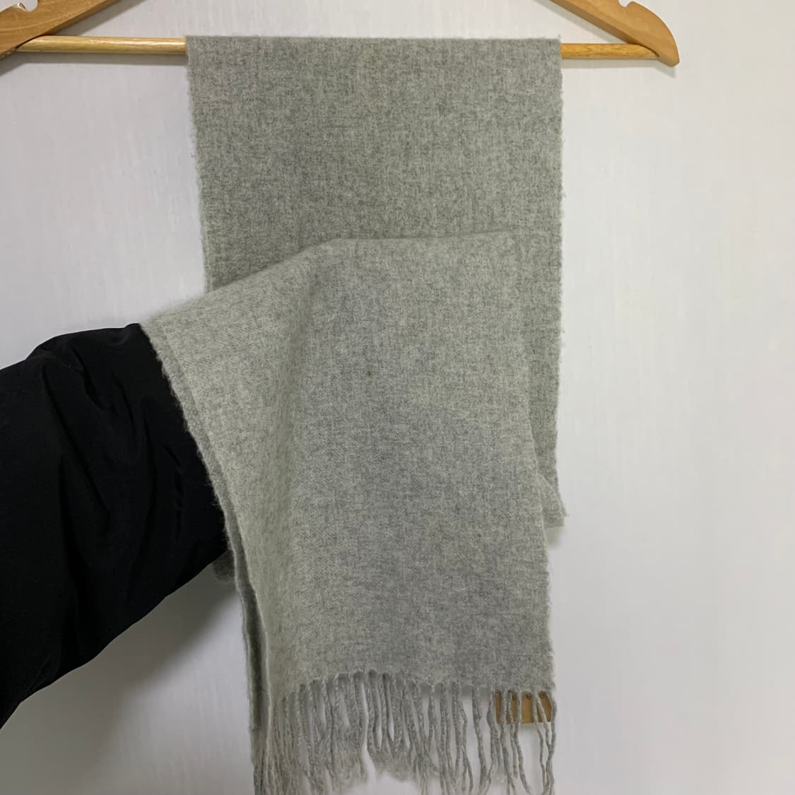 유니클로 빈티지 캐시미어 100 그레이 태슬 머플러 목도리 남녀공용 상품이미지7