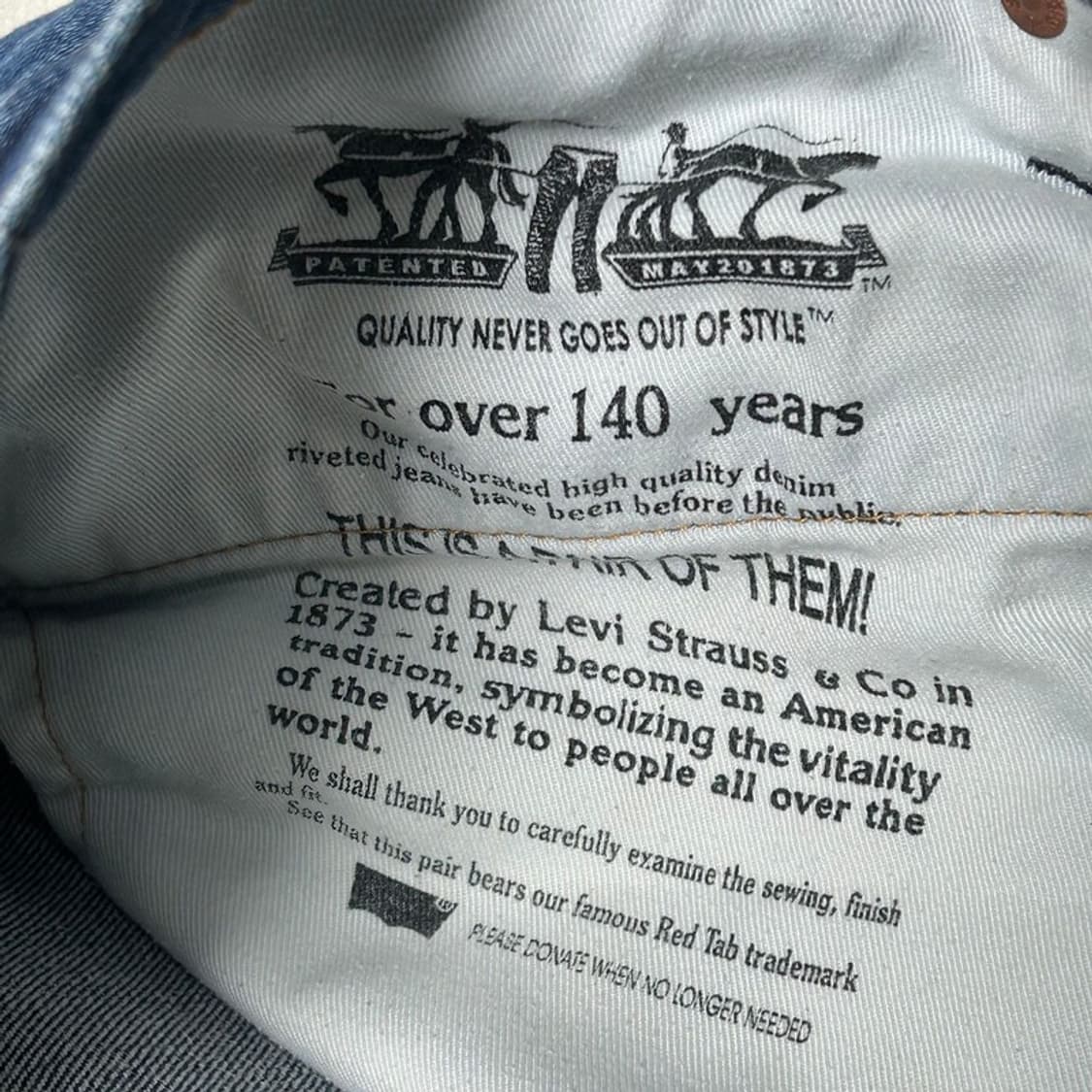 리바이스 504 청바지 W 86 L 82 상품이미지6