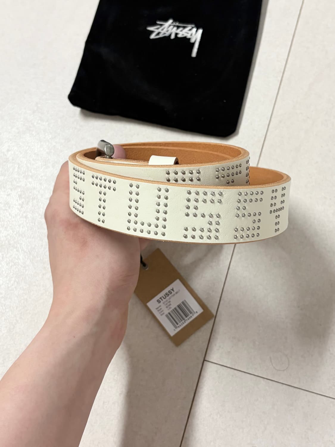 [L/XL] 스투시 스터드 레더 벨트 상품이미지2