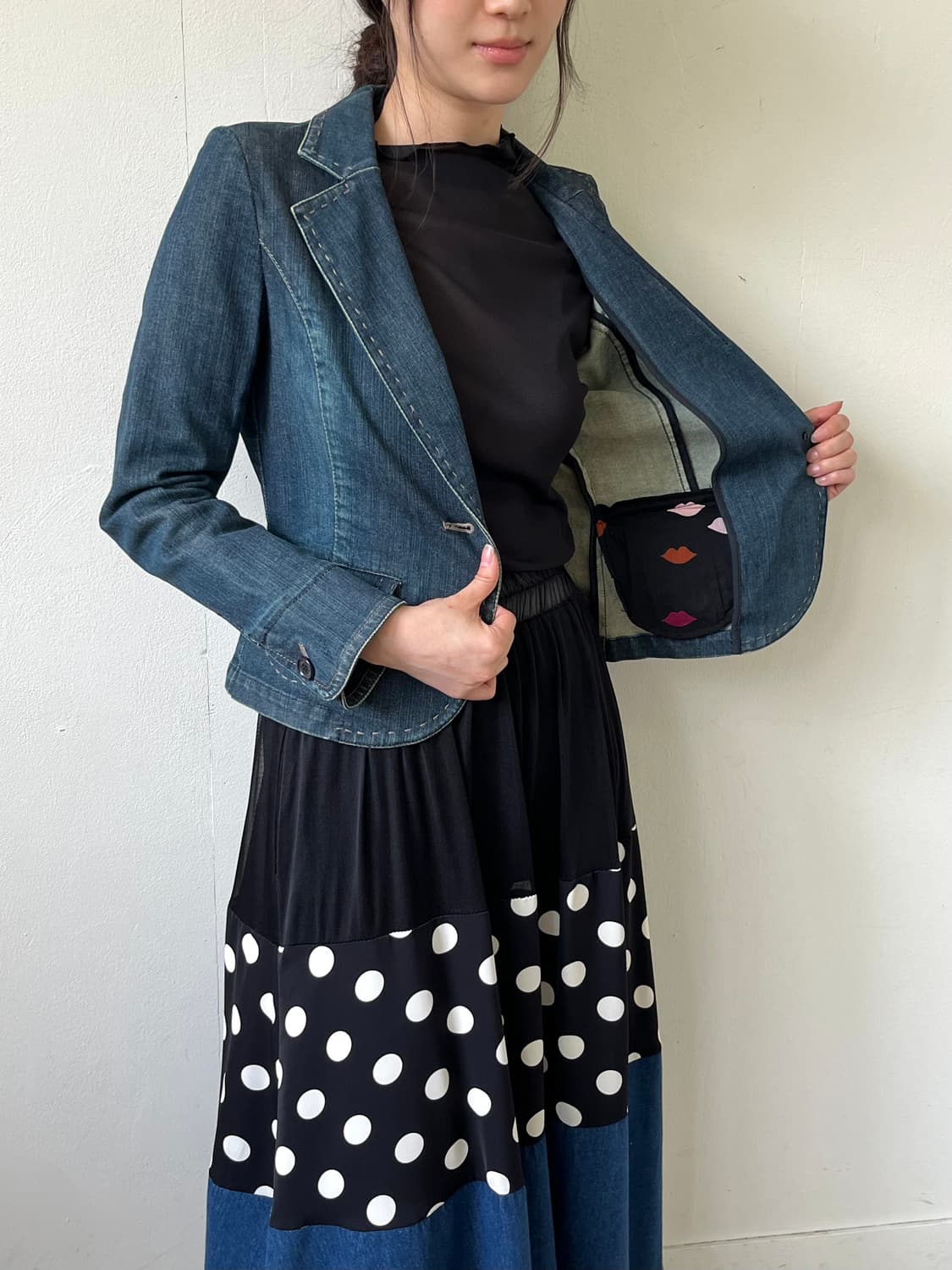 SONIA RYKIEL 스티치 데님 자켓 상품이미지7