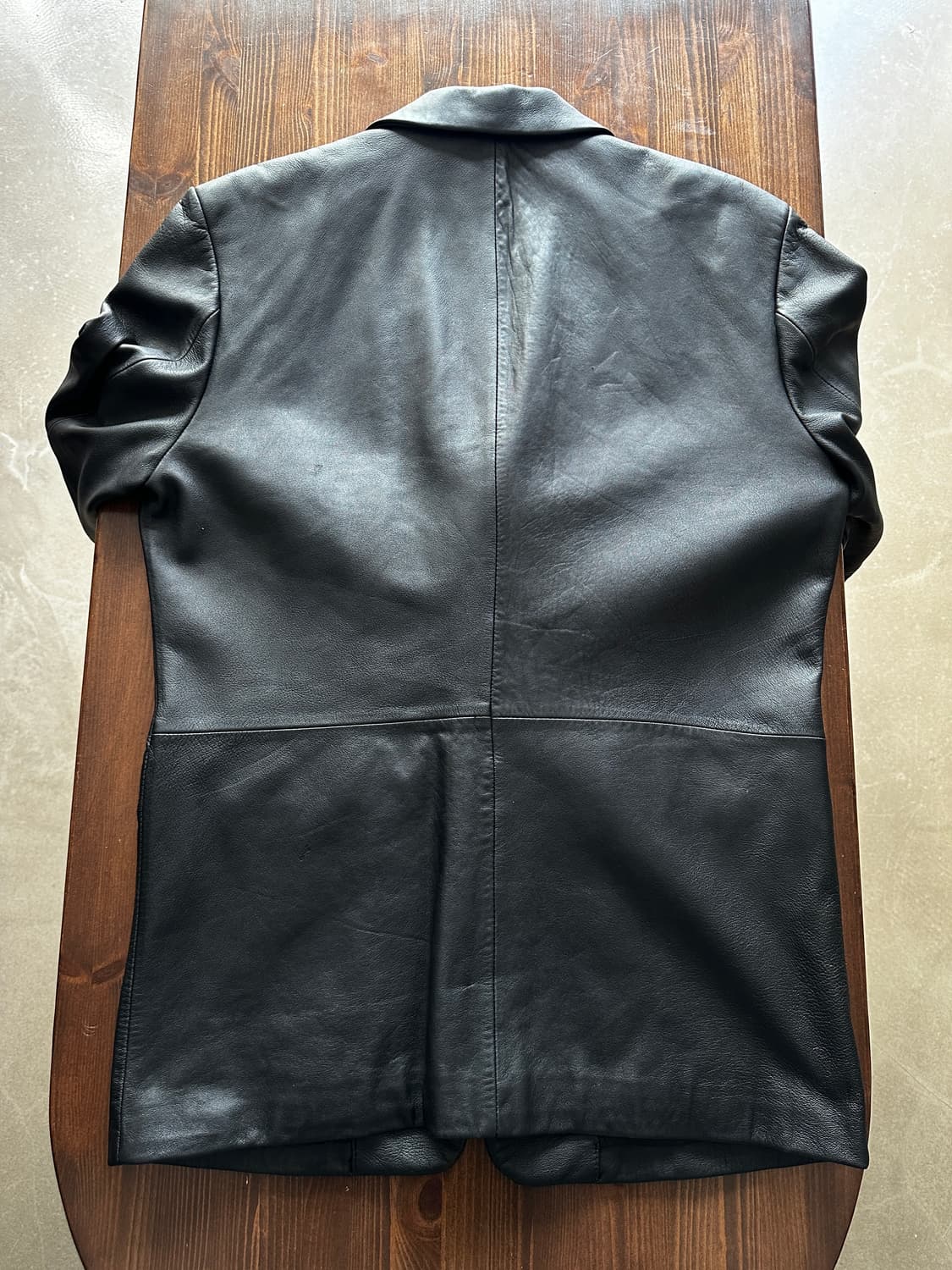 Marzo 블랙 레더 싱글 블레이저 자켓 상품이미지6