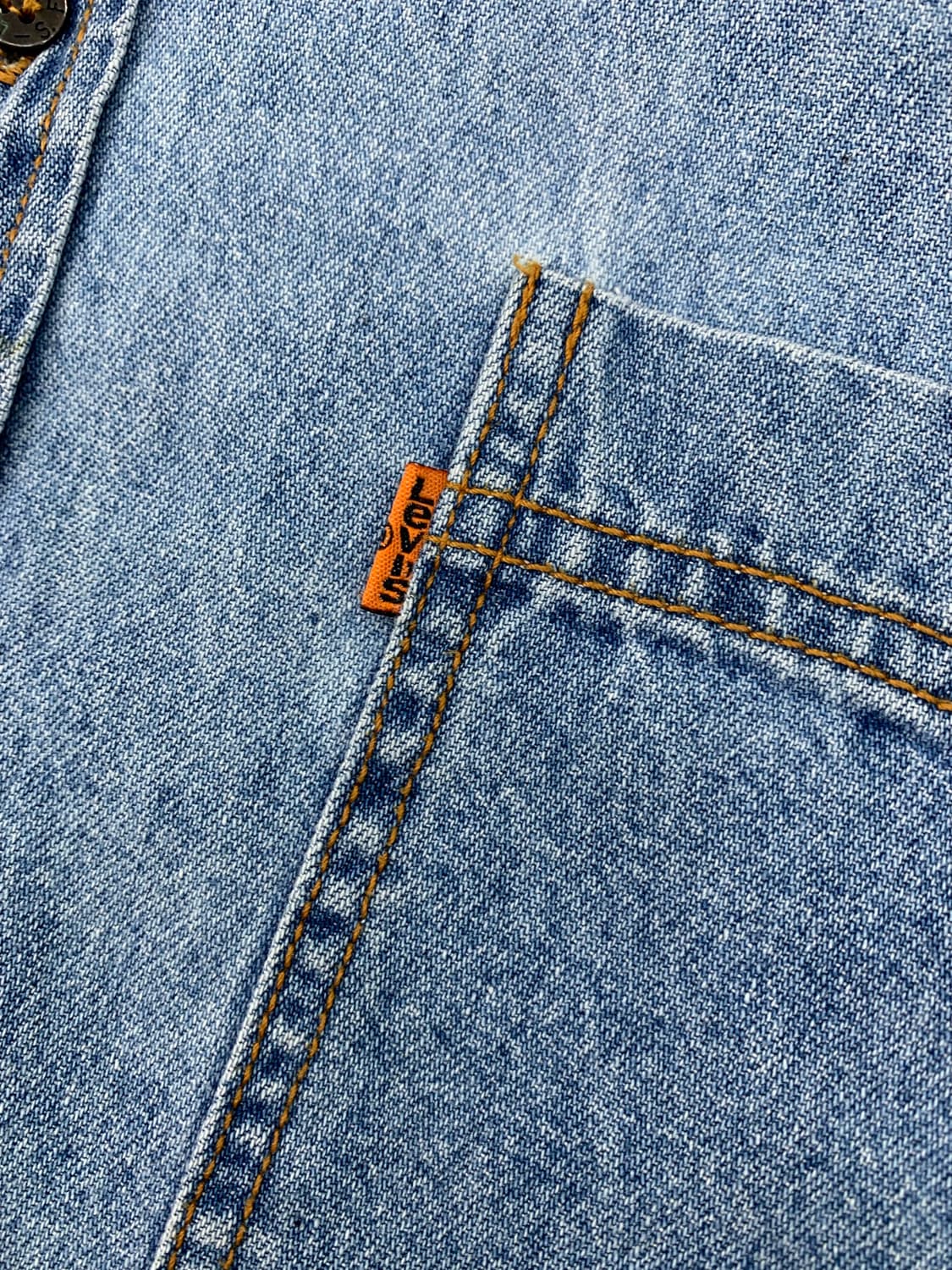 Levis 90s 리바이스 오렌지탭 싱글포켓 데님셔츠 상품이미지3