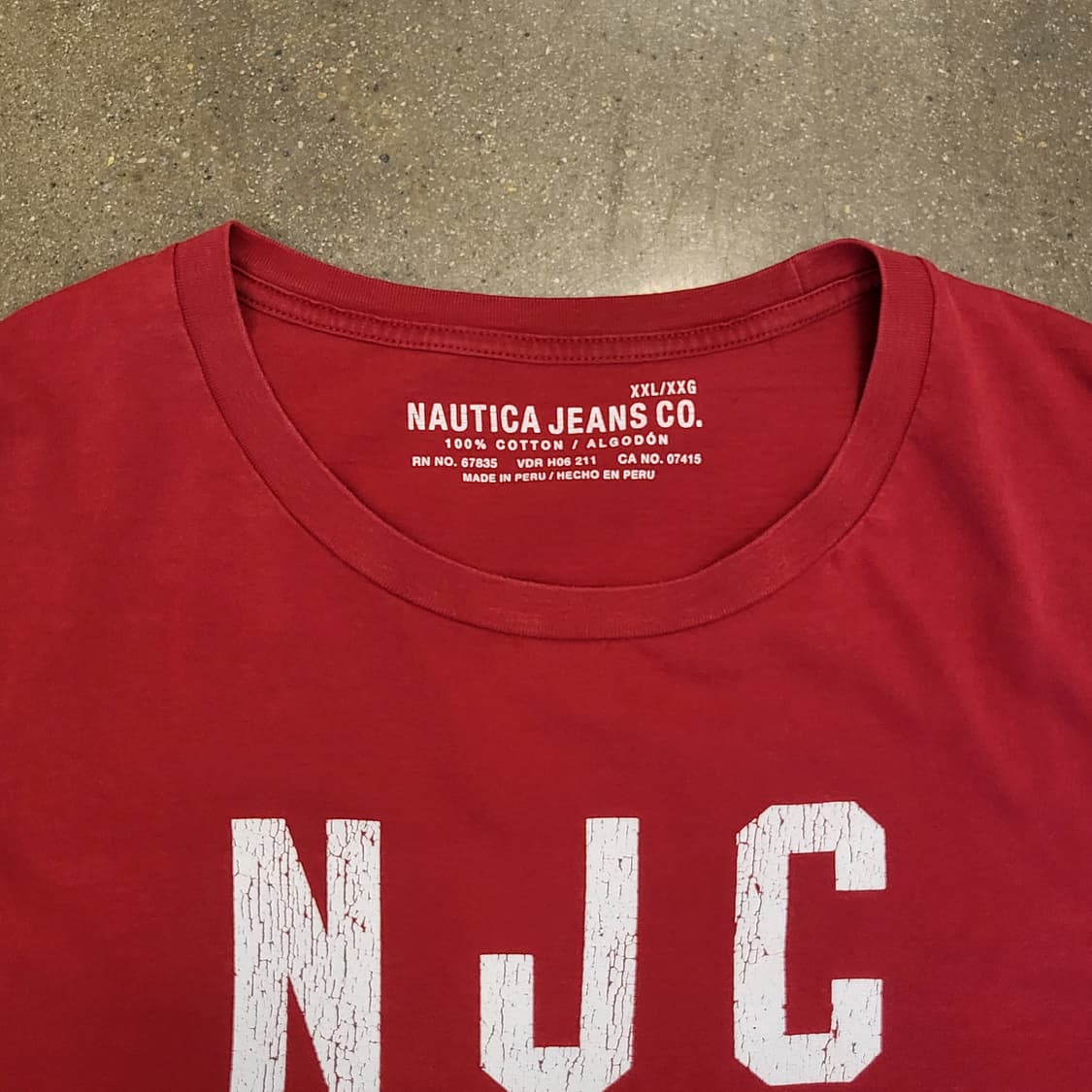노티카 진스 레드 반팔 티셔츠 NJC 상품이미지3