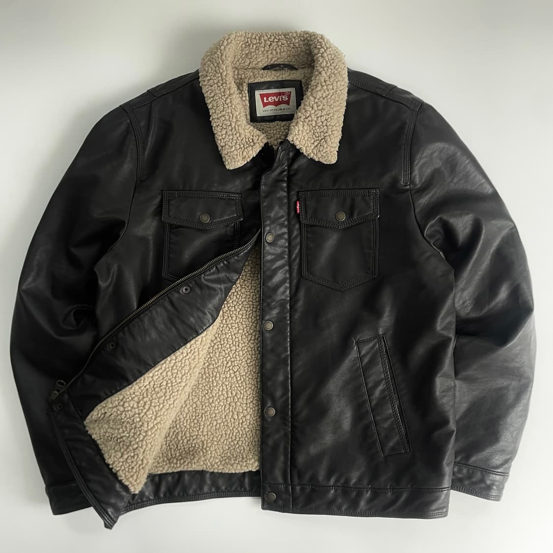 Levis  리바이스 레드탭 레더 쉐르파 자켓 상품이미지1