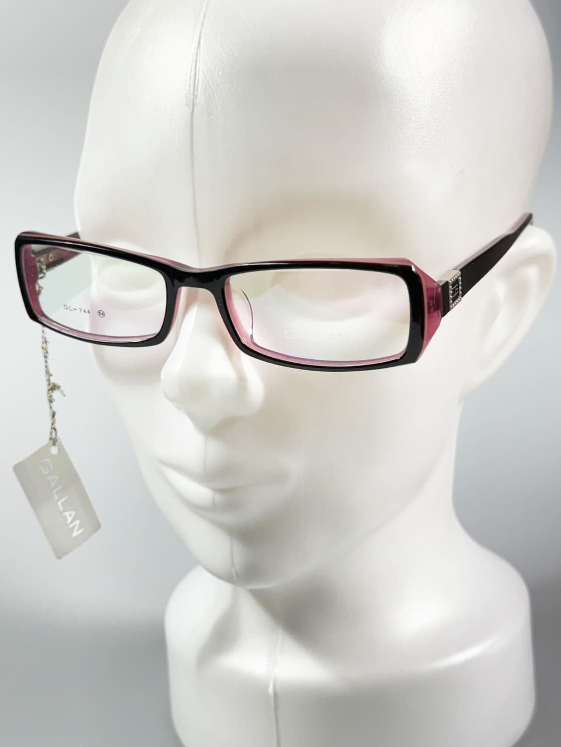 GALLAN 블랙 투톤 스퀘어 뿔테 프레임 빈티지 안경 상품이미지8