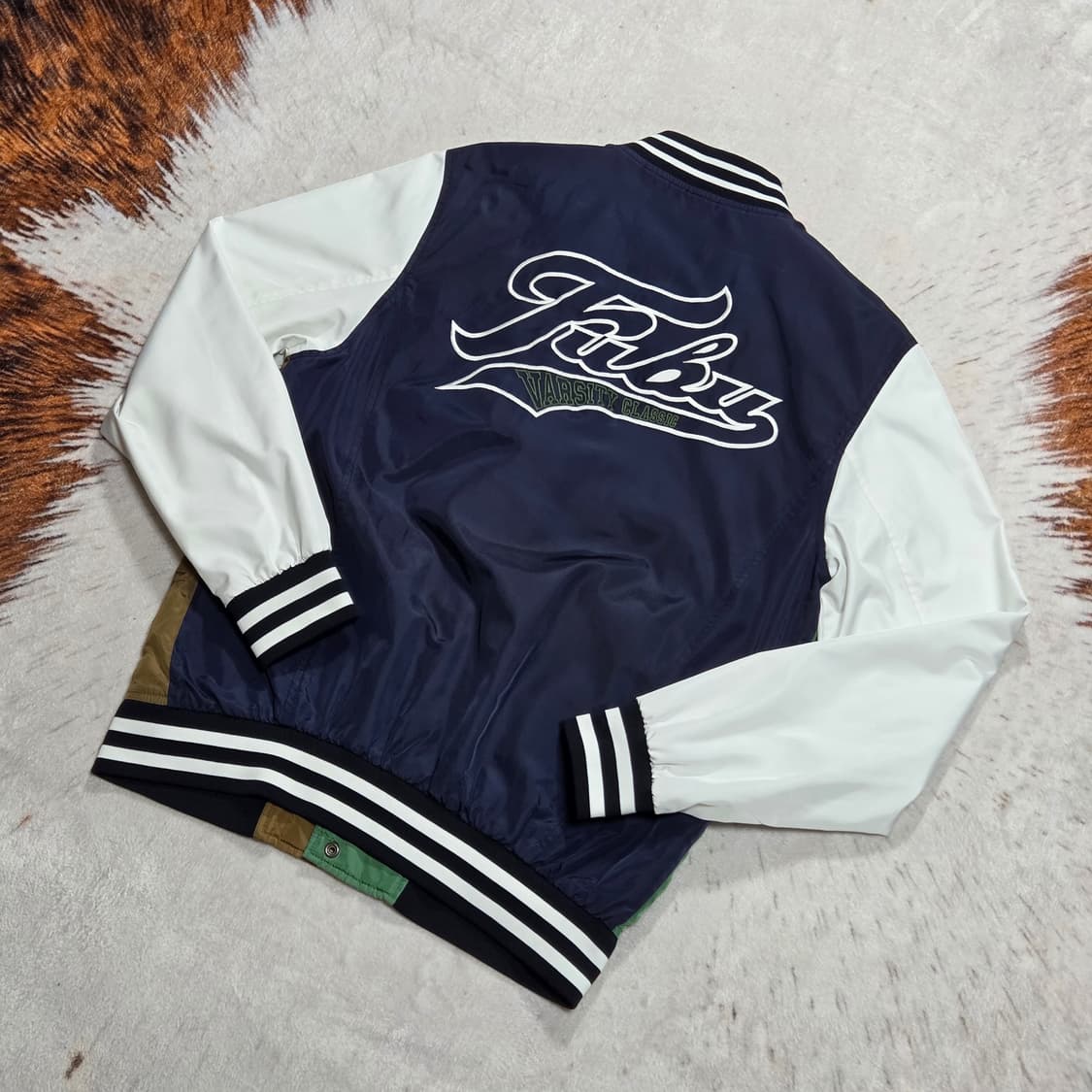 후부 올드스쿨 백자수 바시티 자켓 상품이미지4