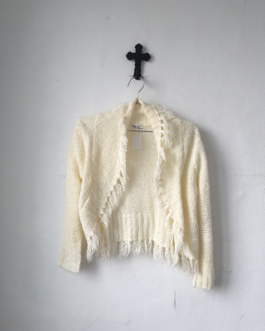 Fringe point knit open cardigan 상품이미지2