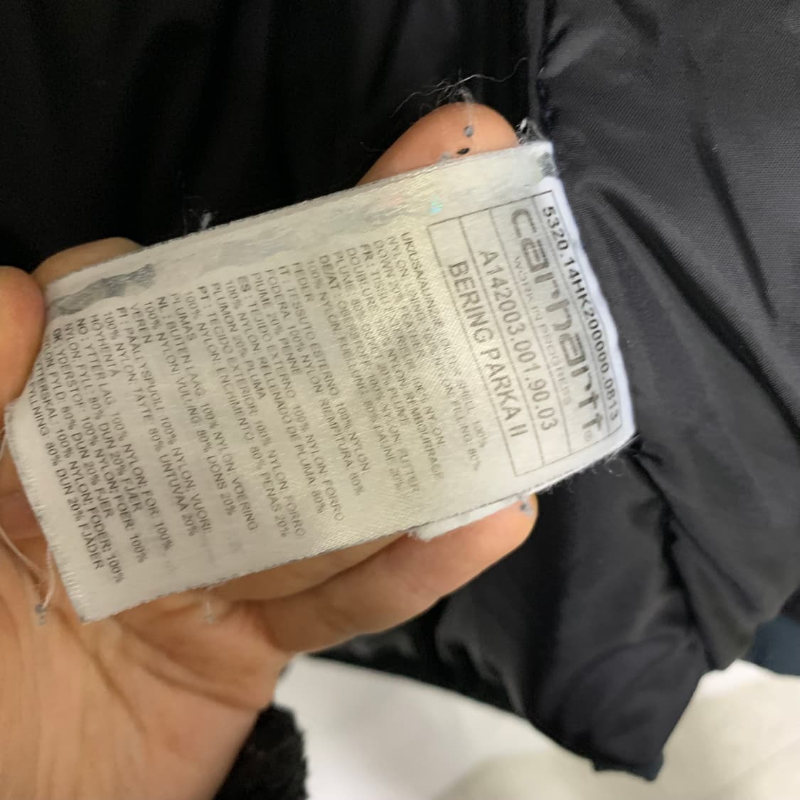 칼하트 빈티지 퍼 후드 야상 패딩 블루그린 남성 XS 남녀공용 상품이미지9