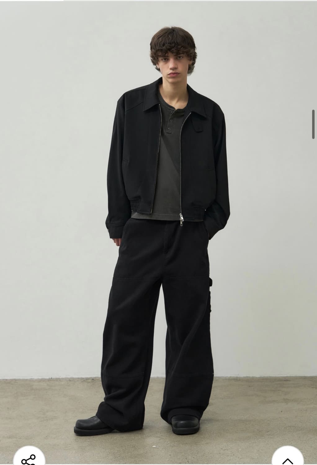 (새상품)(L) [데일리룸X알리스] 소프트 그레인 울 블루종 자켓 상품이미지8