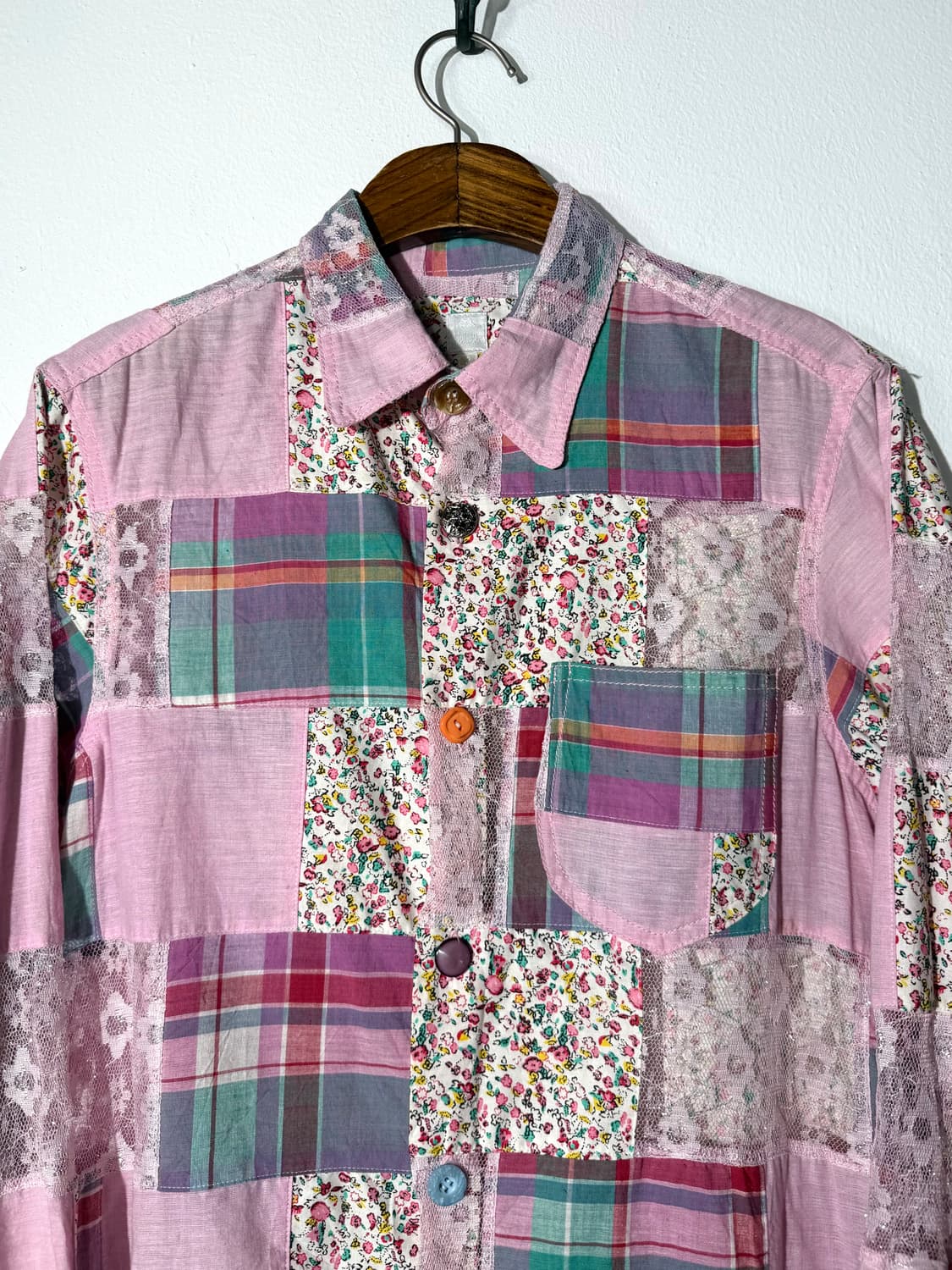 jipijapa 레이스 패치워크 셔츠 상품이미지2