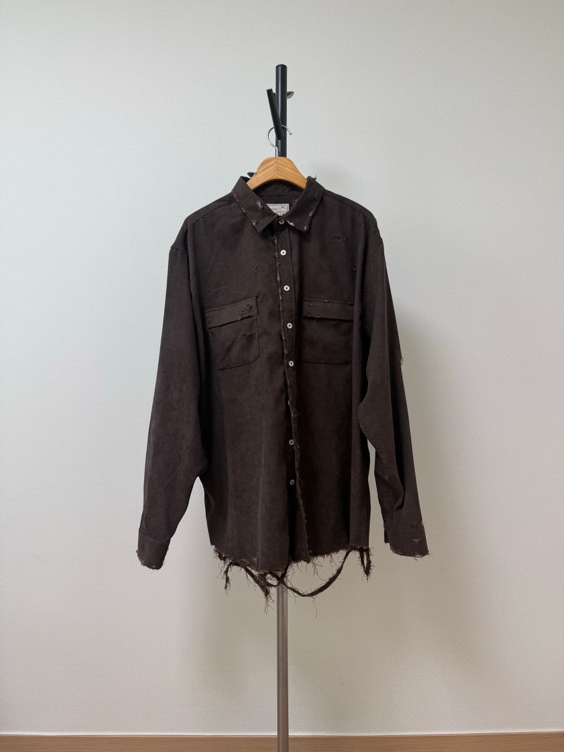 빈티지 코듀로이 다크브라운 셔츠 상품이미지1