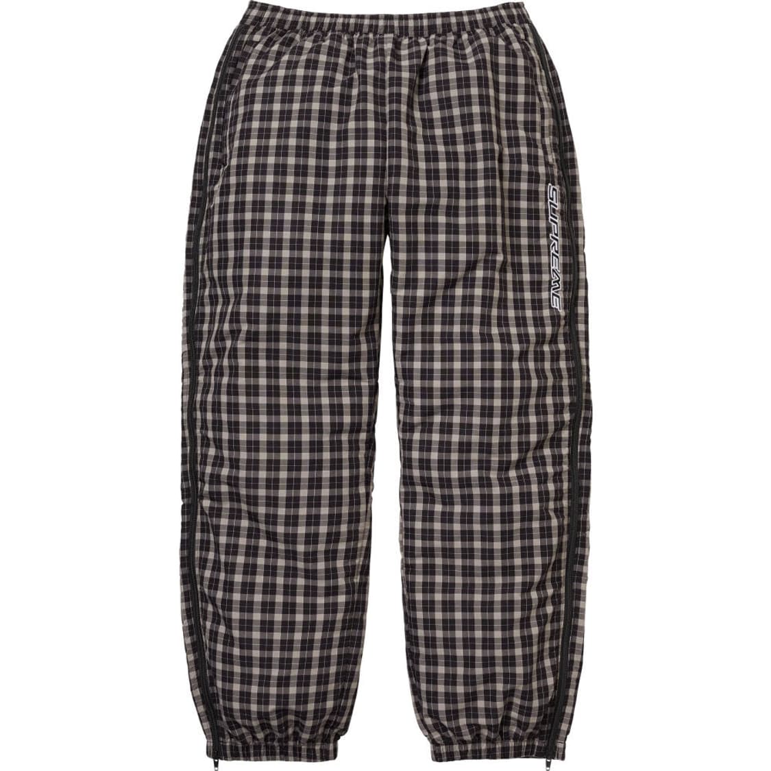 [S급] 슈프림 플레이드 웜 업 팬츠 블랙 25FW 상품이미지1