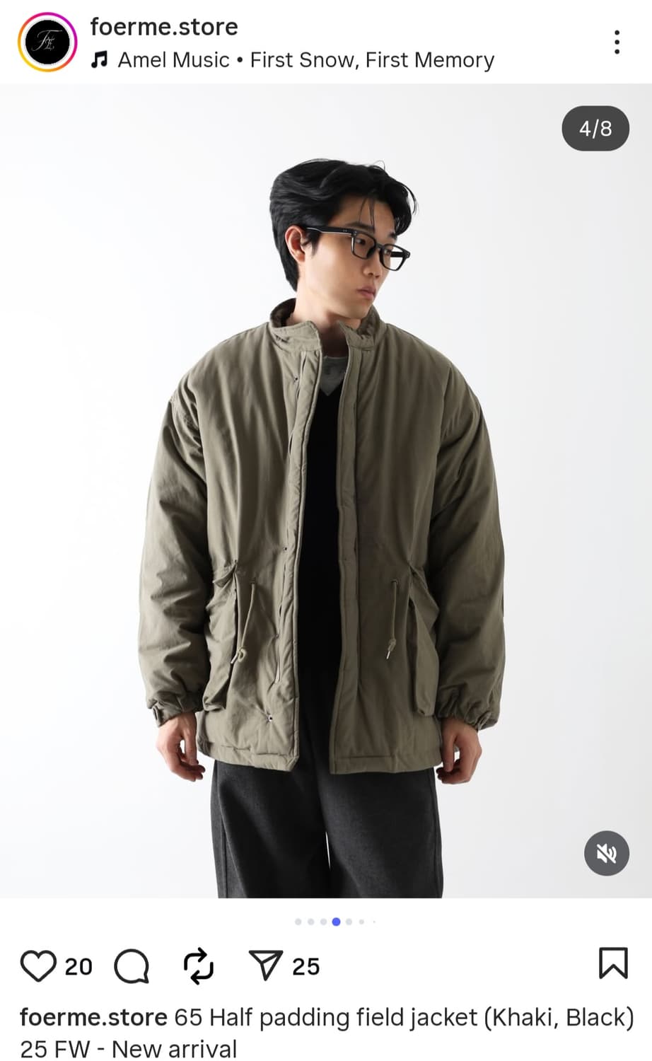 포에르미 65 Half padding field jacket/ 숏야상 상품이미지1