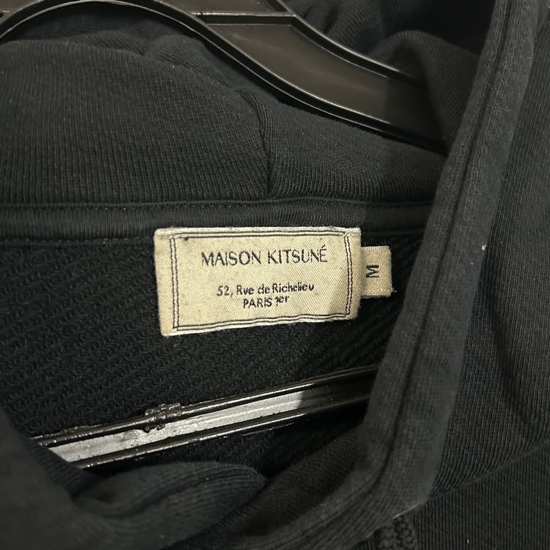 (M) 메종키츠네 더블 폭스 블랙 후드 상품이미지6