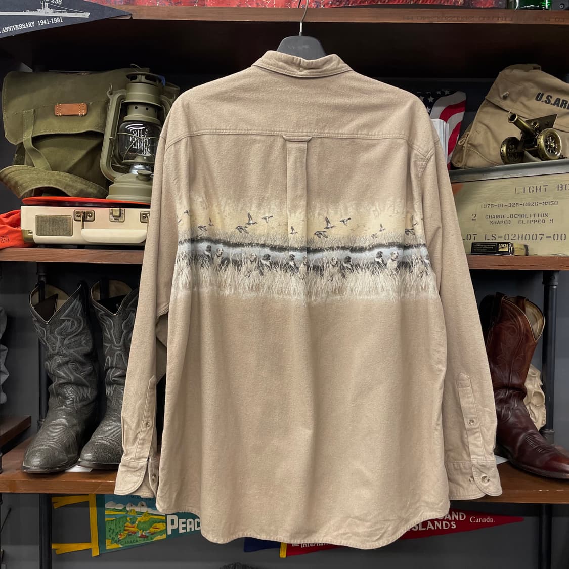 90s 카벨라스 디어 스킨 소프트 헌팅 포켓 셔츠 상품이미지2