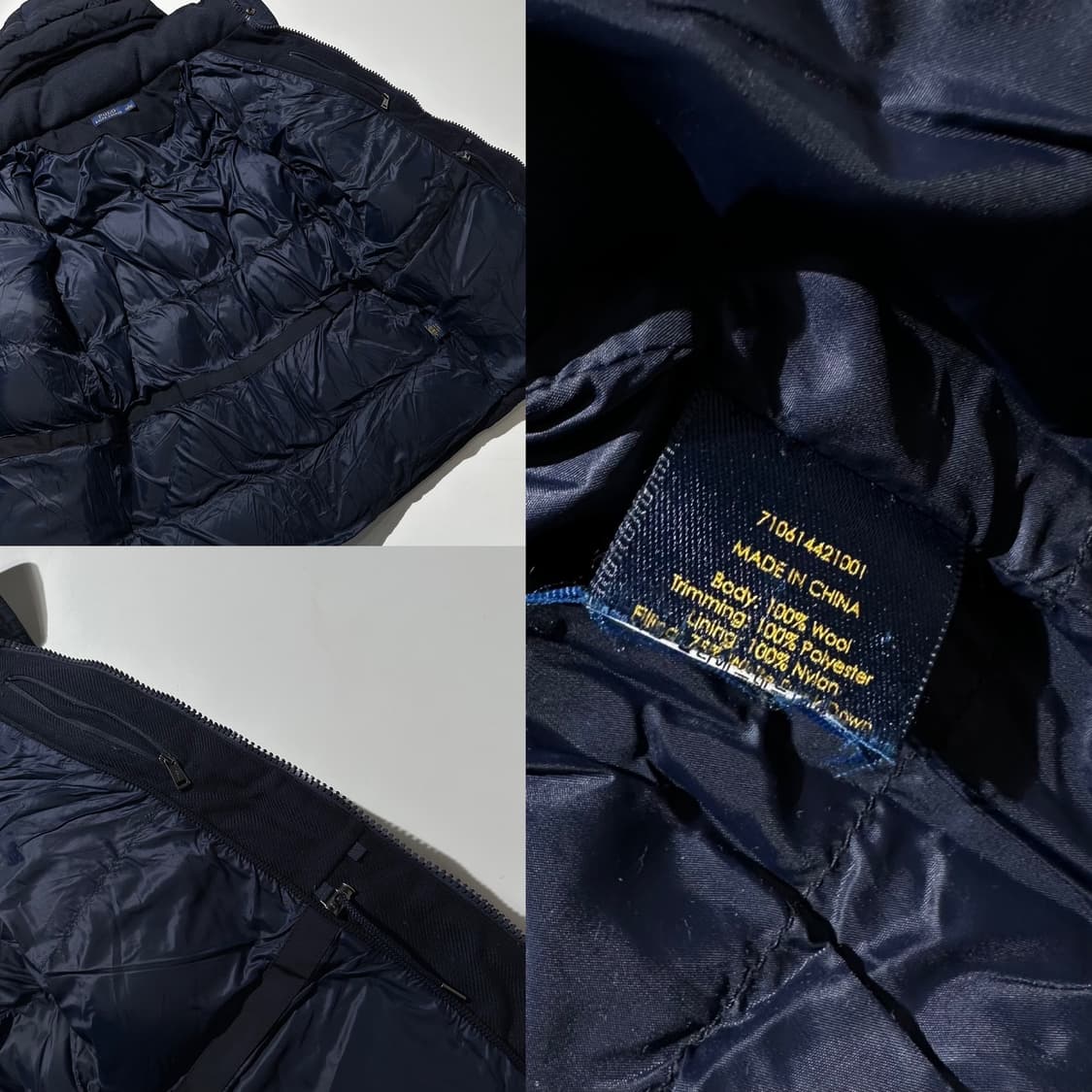 폴로 랄프로렌 울 퀼티드 유틸리티 다운 패딩 자켓 네이비 상품이미지10