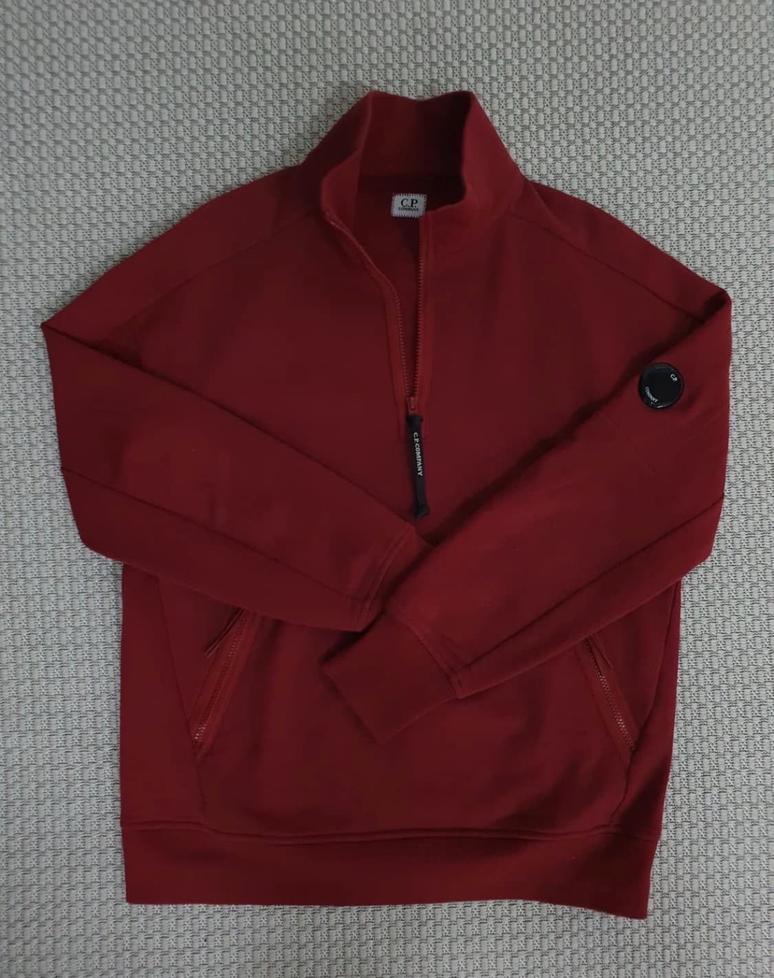 씨피컴퍼니 레드 쿼터 1/4 집 플리스 상품이미지1