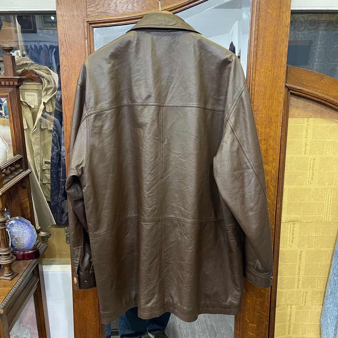 90's YSL 레더  카코트 상품이미지10