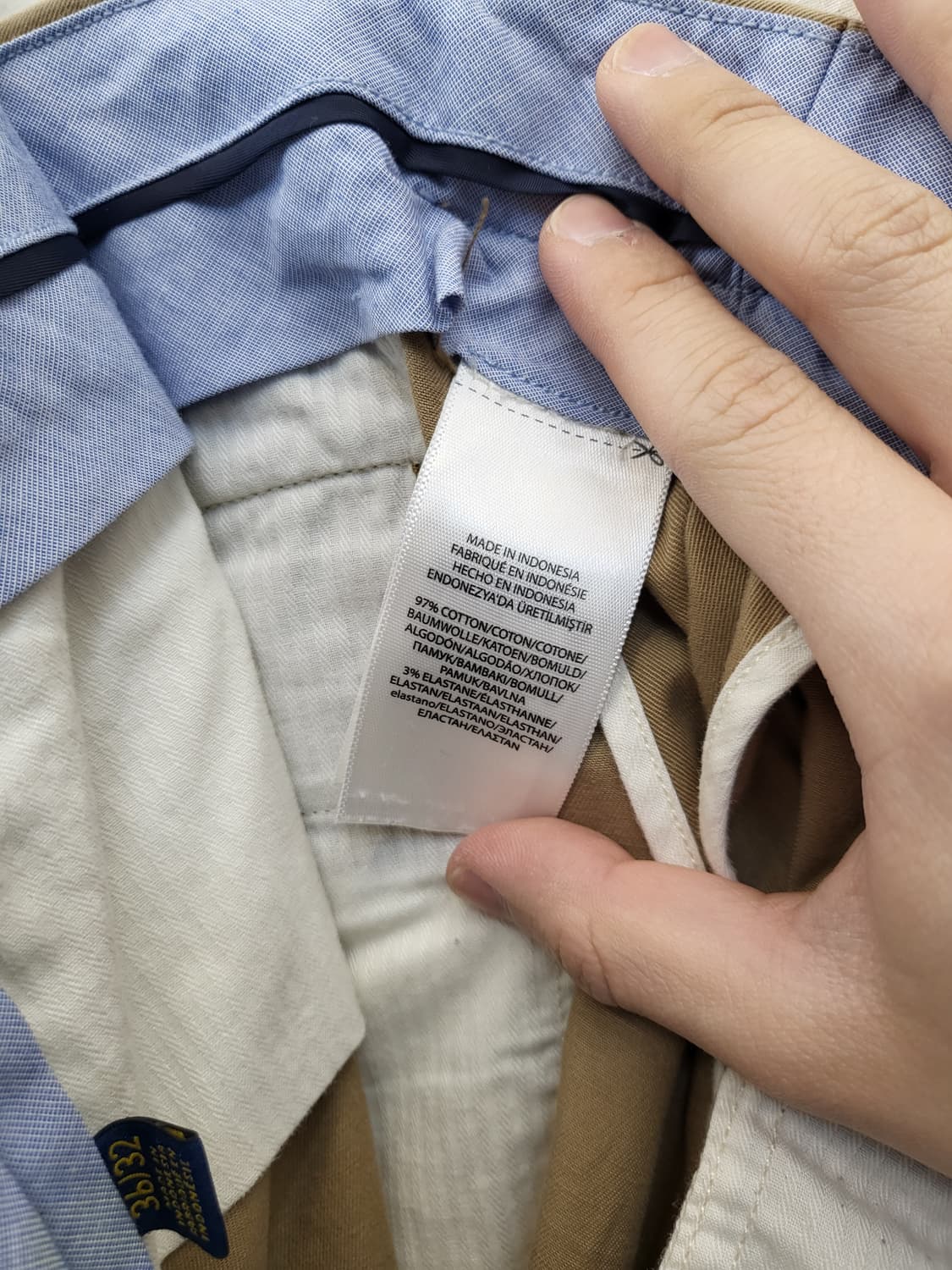 폴로 랄프로렌 베이지 남성 면바지 상품이미지4