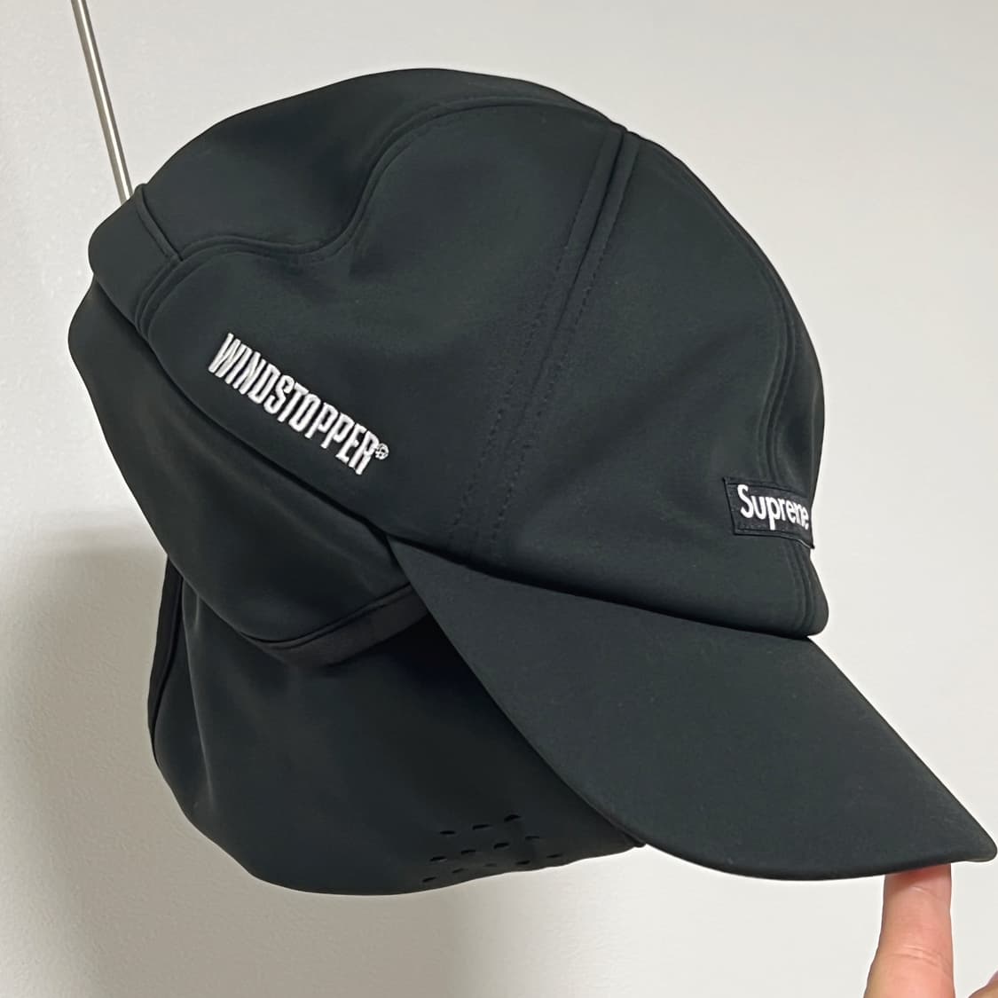 슈프림 22FW 윈드스토퍼 페이스마스크 6-패널 캡 블랙 상품이미지2