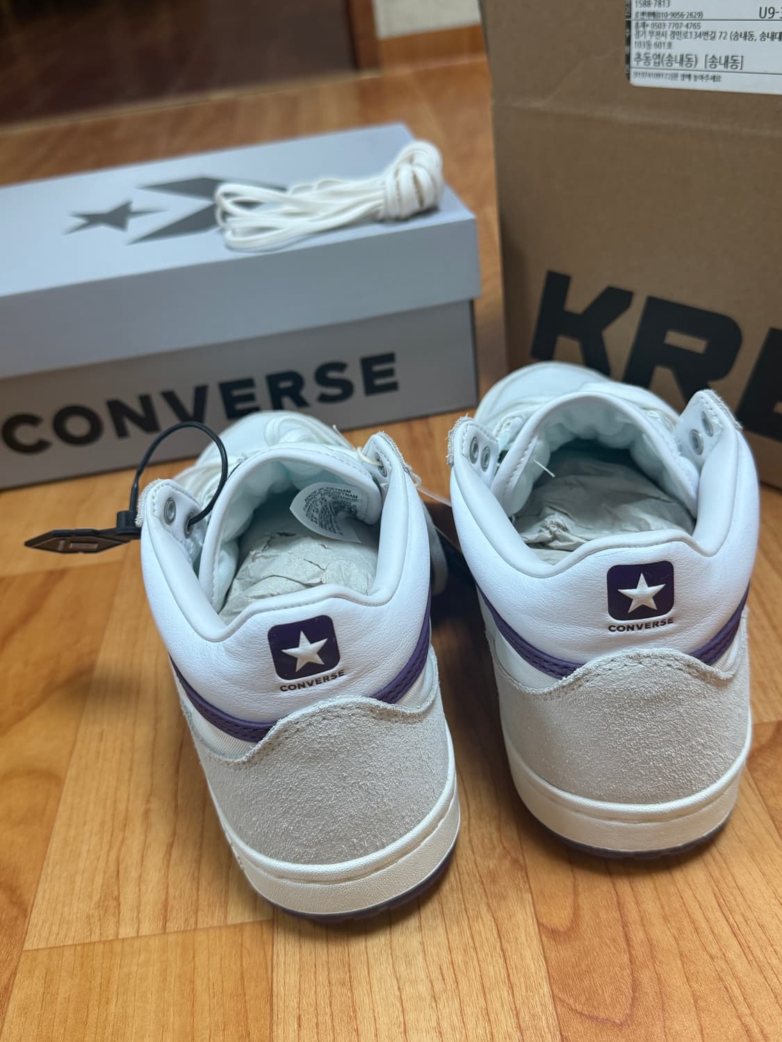 컨버스 패스트브레이크 프로 미드 화이트 베이퍼러스 그레이 265 상품이미지2