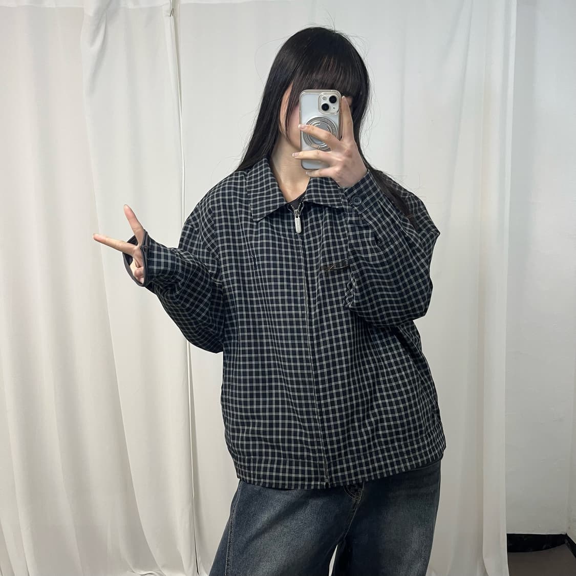 Yves Saint Laurent Black Check Blouson   상품이미지2