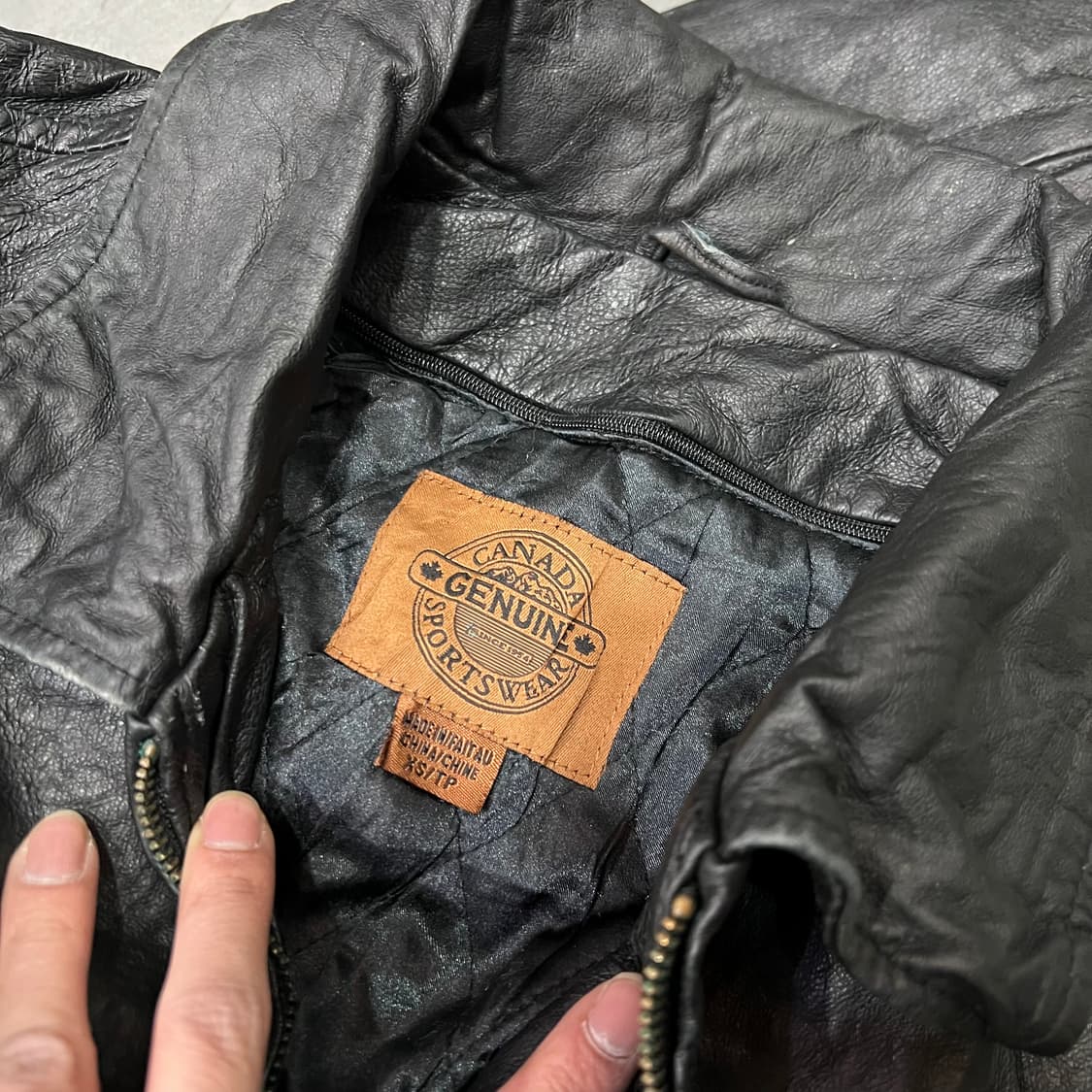  빈티지 패치 자수 레더 자켓 y14991 상품이미지7