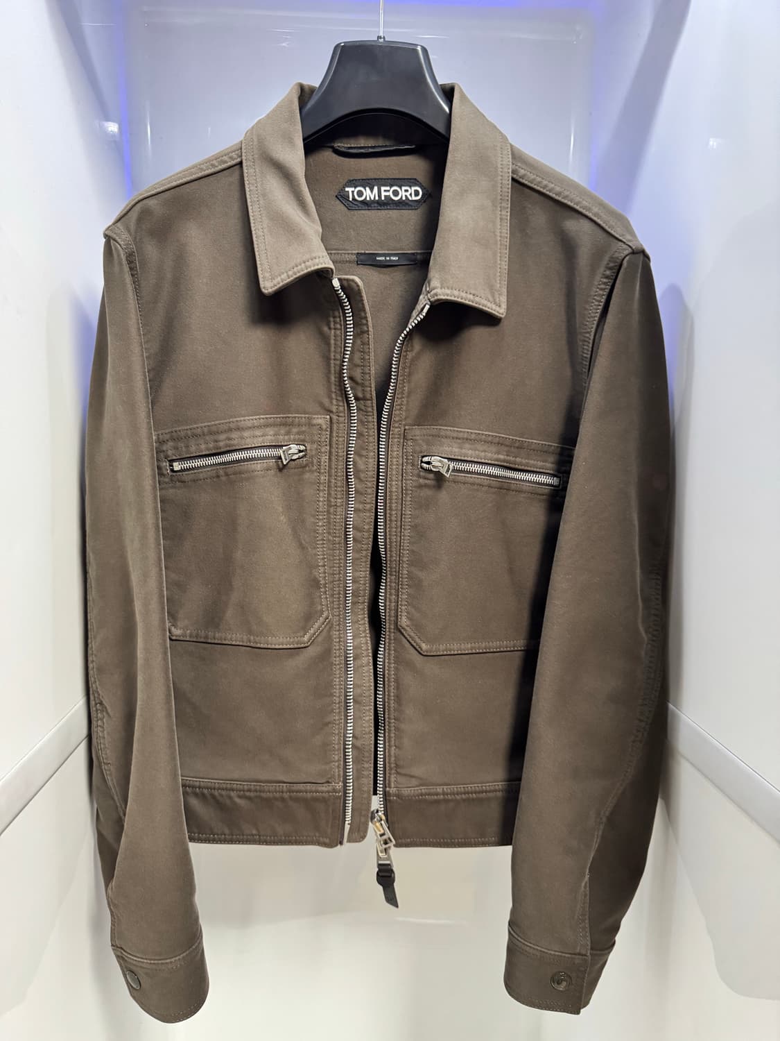 톰포드 브러시드 코튼 블루종 자켓 50 상품이미지1