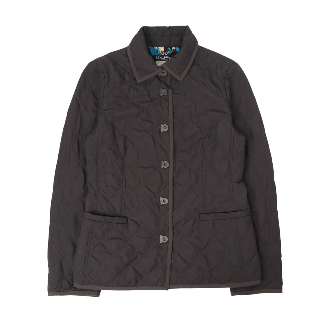 페라가모 그레이 체인 퀄팅 자켓 상품이미지1