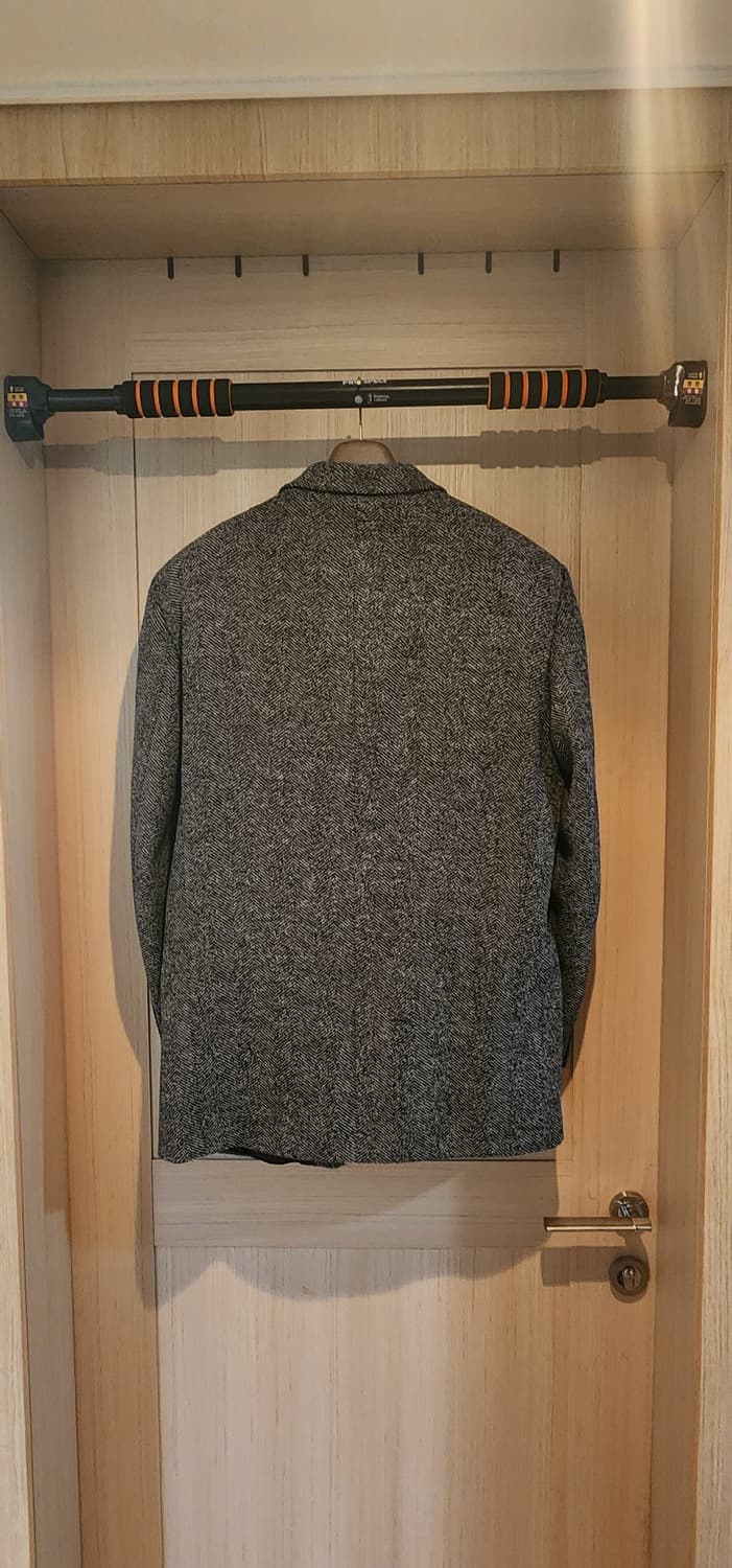 그레이 헤링본 3버튼 트위드자켓 XL 상품이미지2