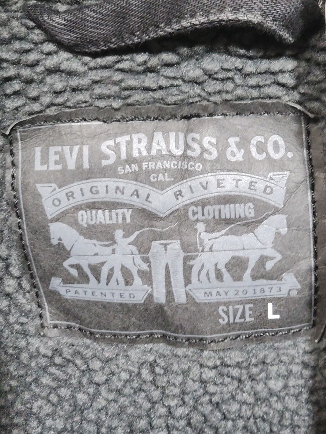 (XL) 리바이스 양털 청자켓 블랙 데님자켓 레드탭 빈티지  상품이미지3