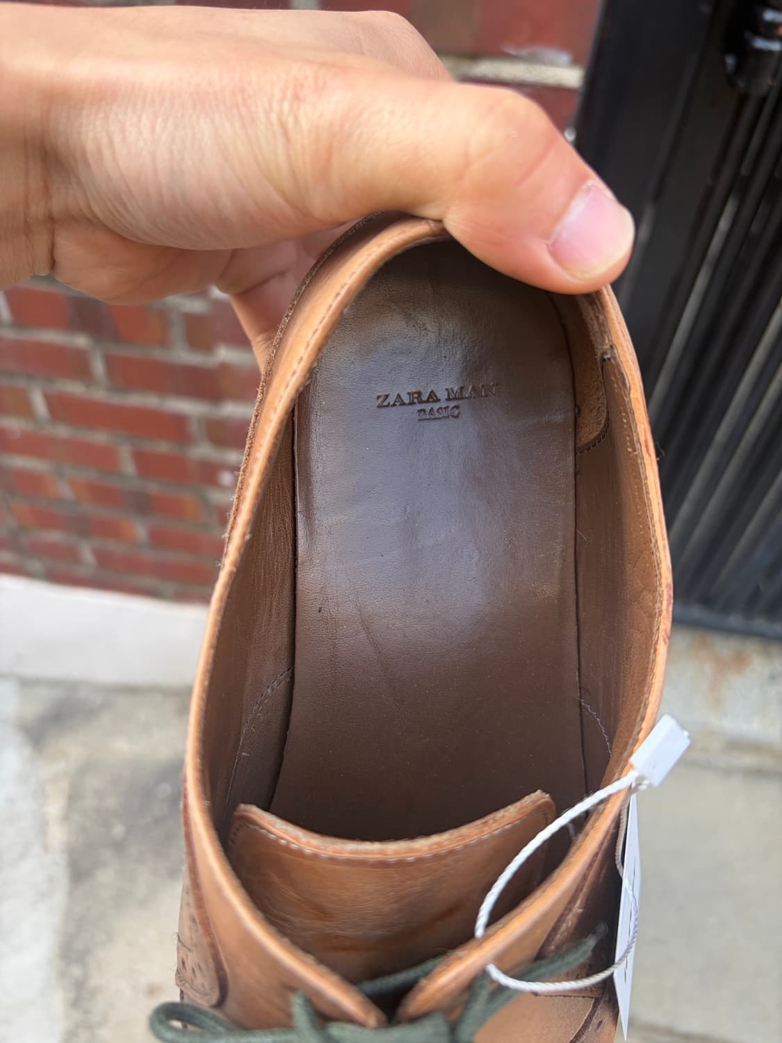 Zara Man 브라운 카프 레더 캡토 옥스포드 270 상품이미지5