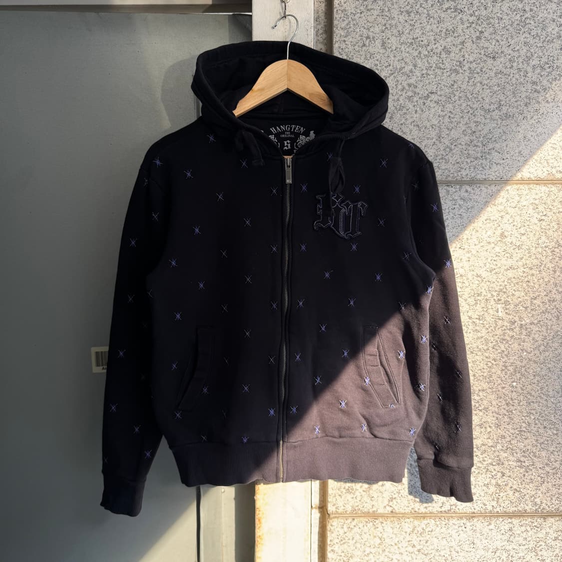 행텐 다이아 로고 패턴 후드집업 상품이미지1